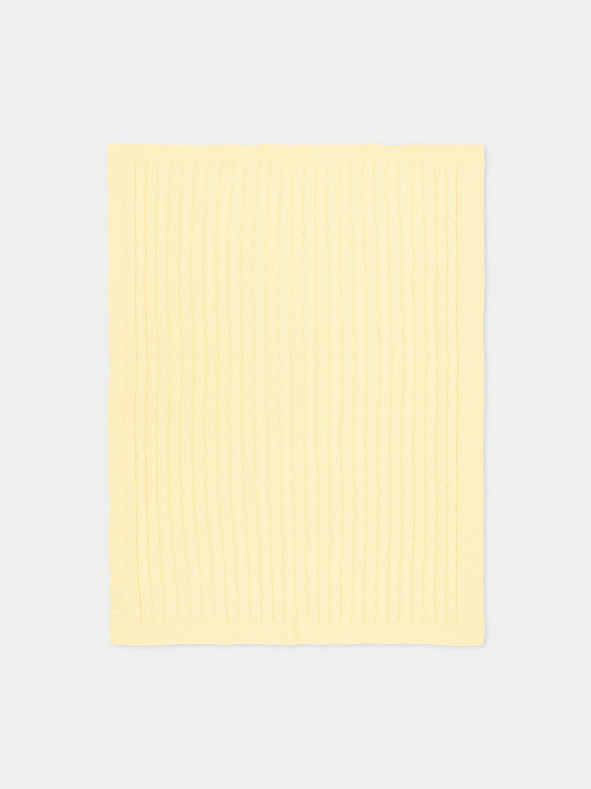Coperta gialla a trecce per neonati,Little Bear,3107 GIALLO