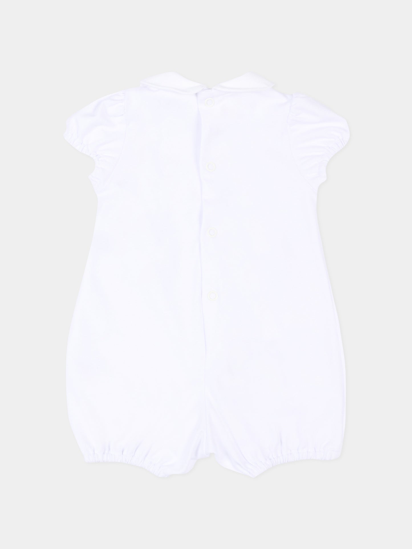 Pagliaccetto bianco per neonato con orsetti,Little Bear,3072 BCO/CIELO