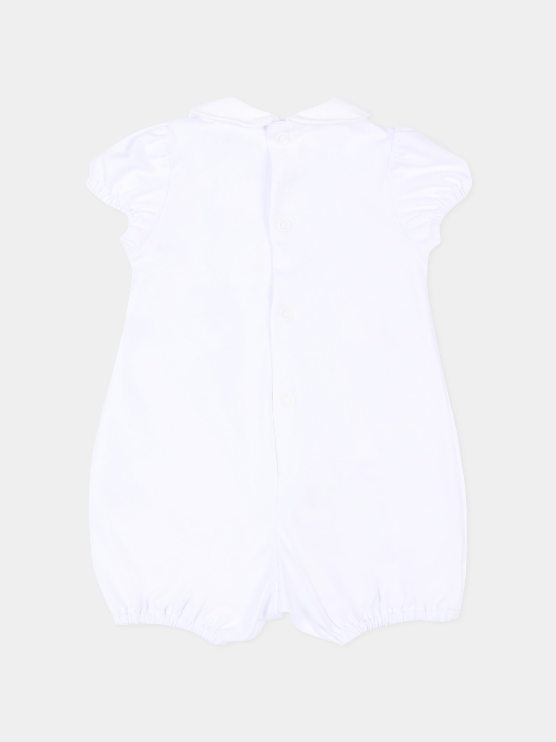 Pagliaccetto bianco per neonato con orsetti,Little Bear,3072 BCO/CIELO