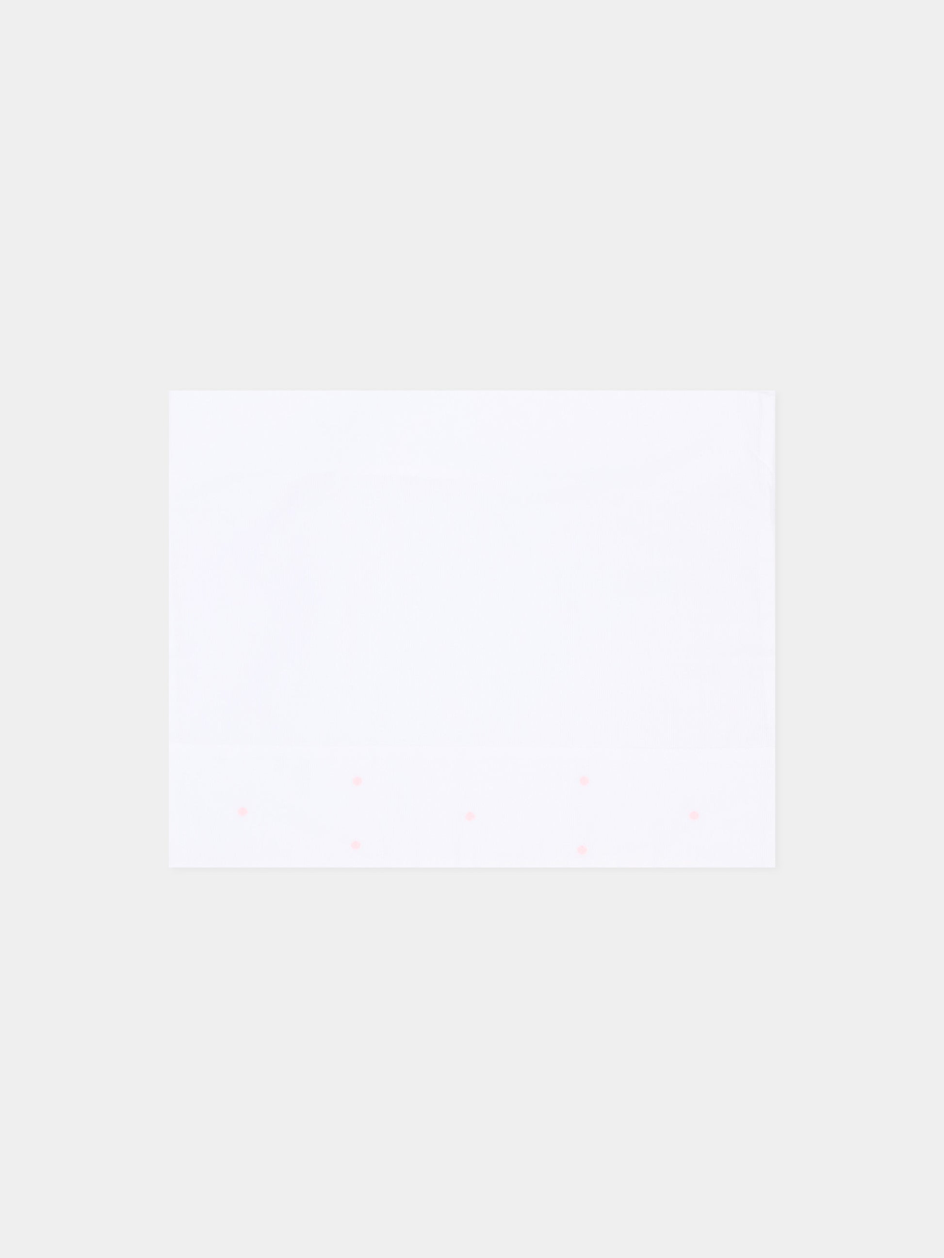 Lenzuola avorio per neonata con pois rosa,Little Bear,2040 BCO/ROSA