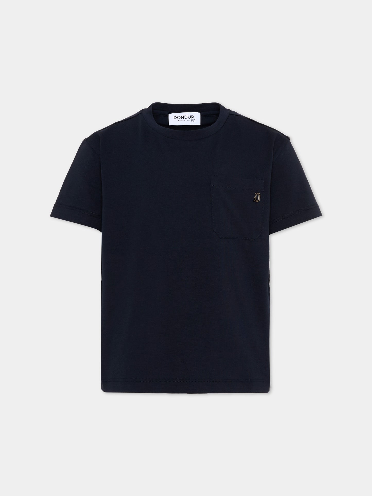 T-Shirt blu per bambino con logo,Dondup Kids,DMTS051 0 JE017 4005