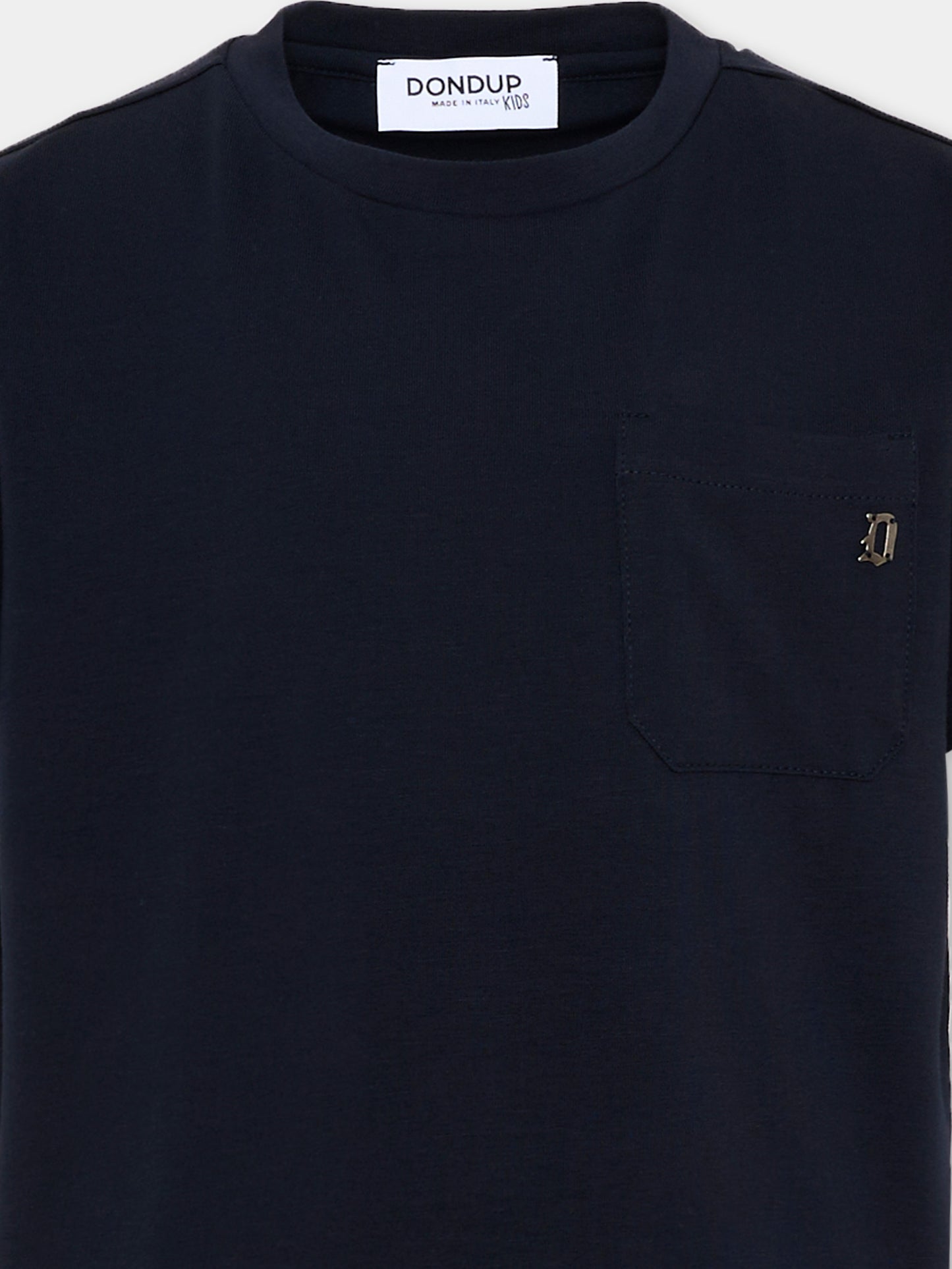 T-Shirt blu per bambino con logo,Dondup Kids,DMTS051 0 JE017 4005