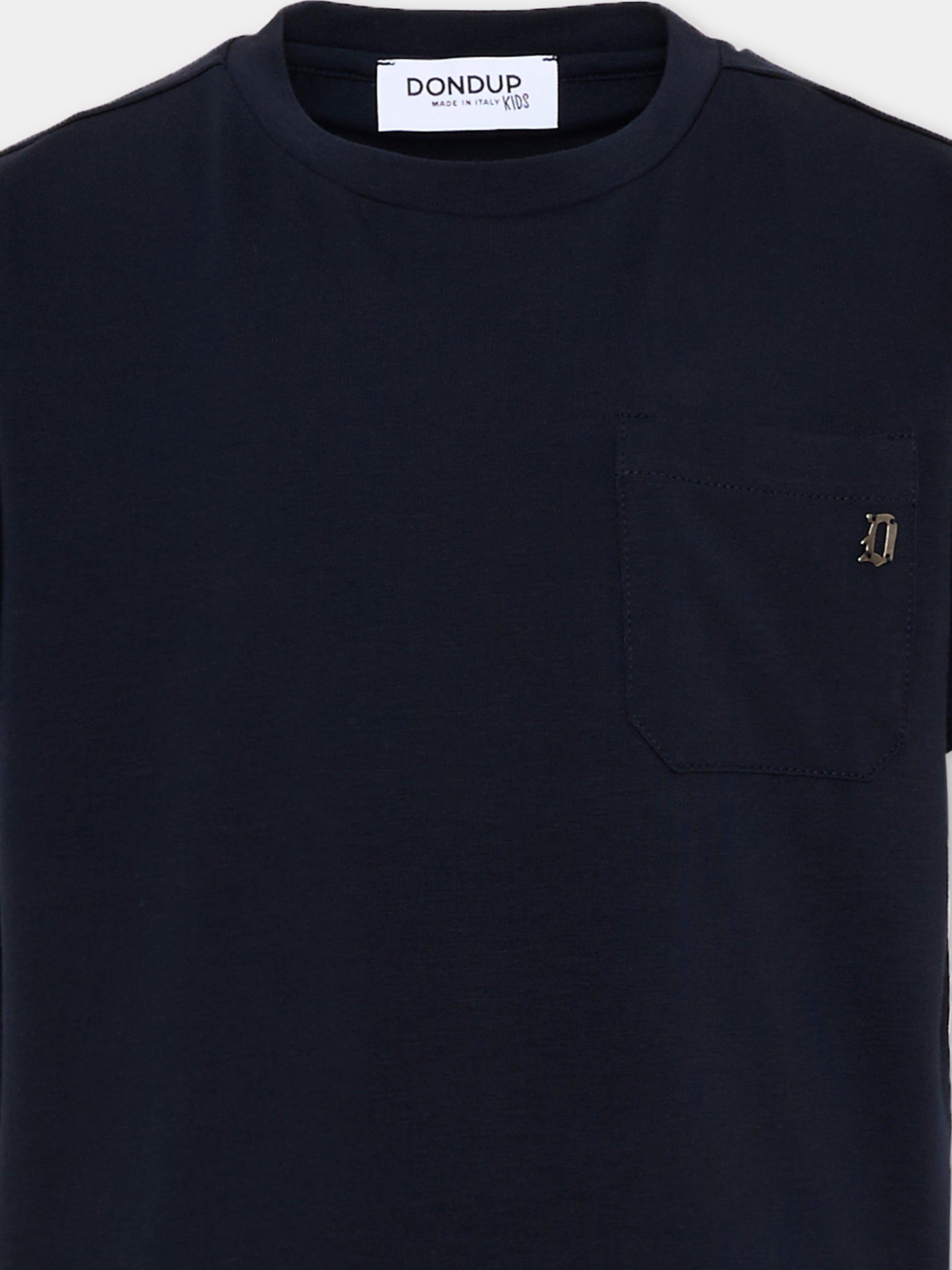 T-Shirt blu per bambino con logo,Dondup Kids,DMTS051 0 JE017 4005