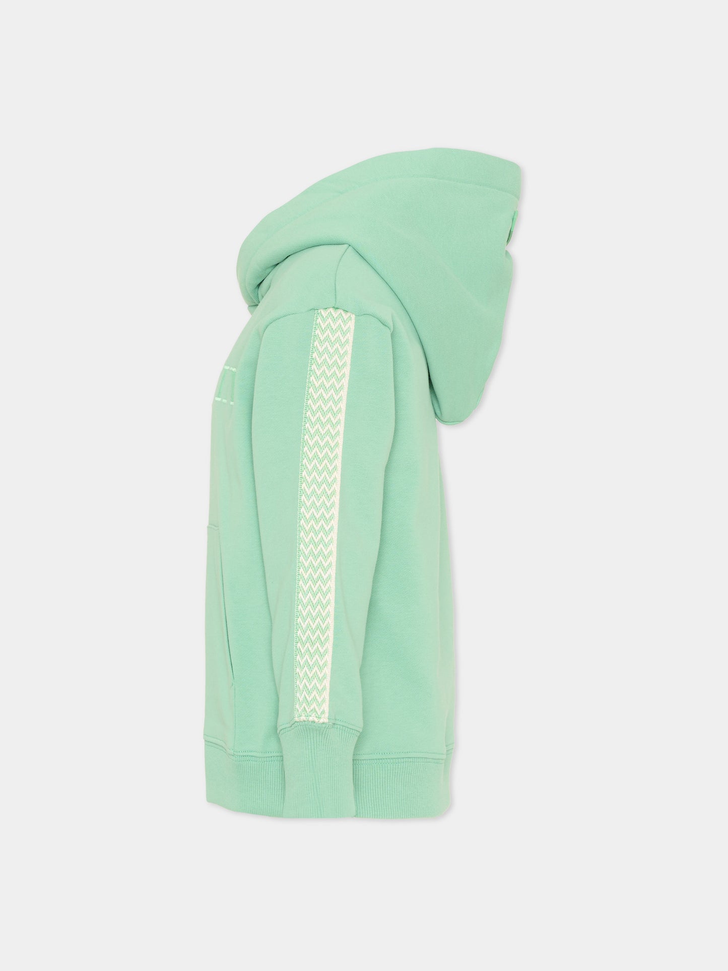 Felpa verde per bambini con logo,Lanvin Petite,N30349 68N