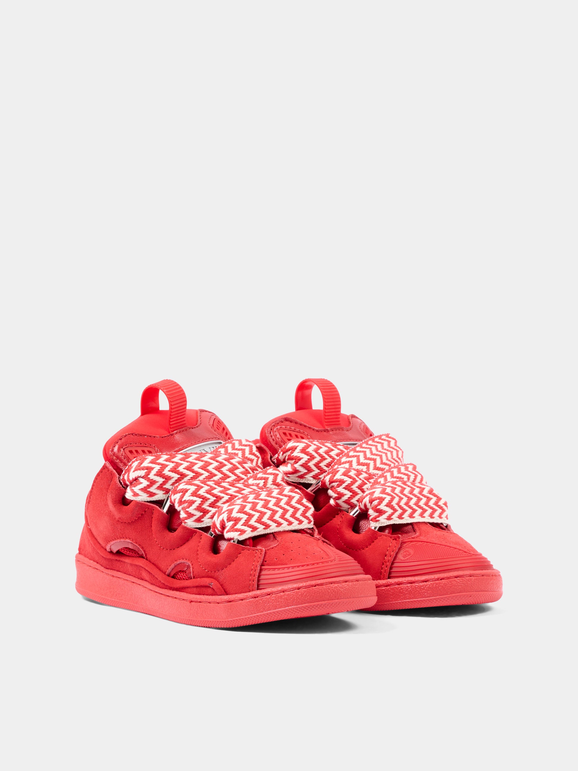Sneakers rosse per bambini con doppi lacci,Lanvin Petite,N30358 998