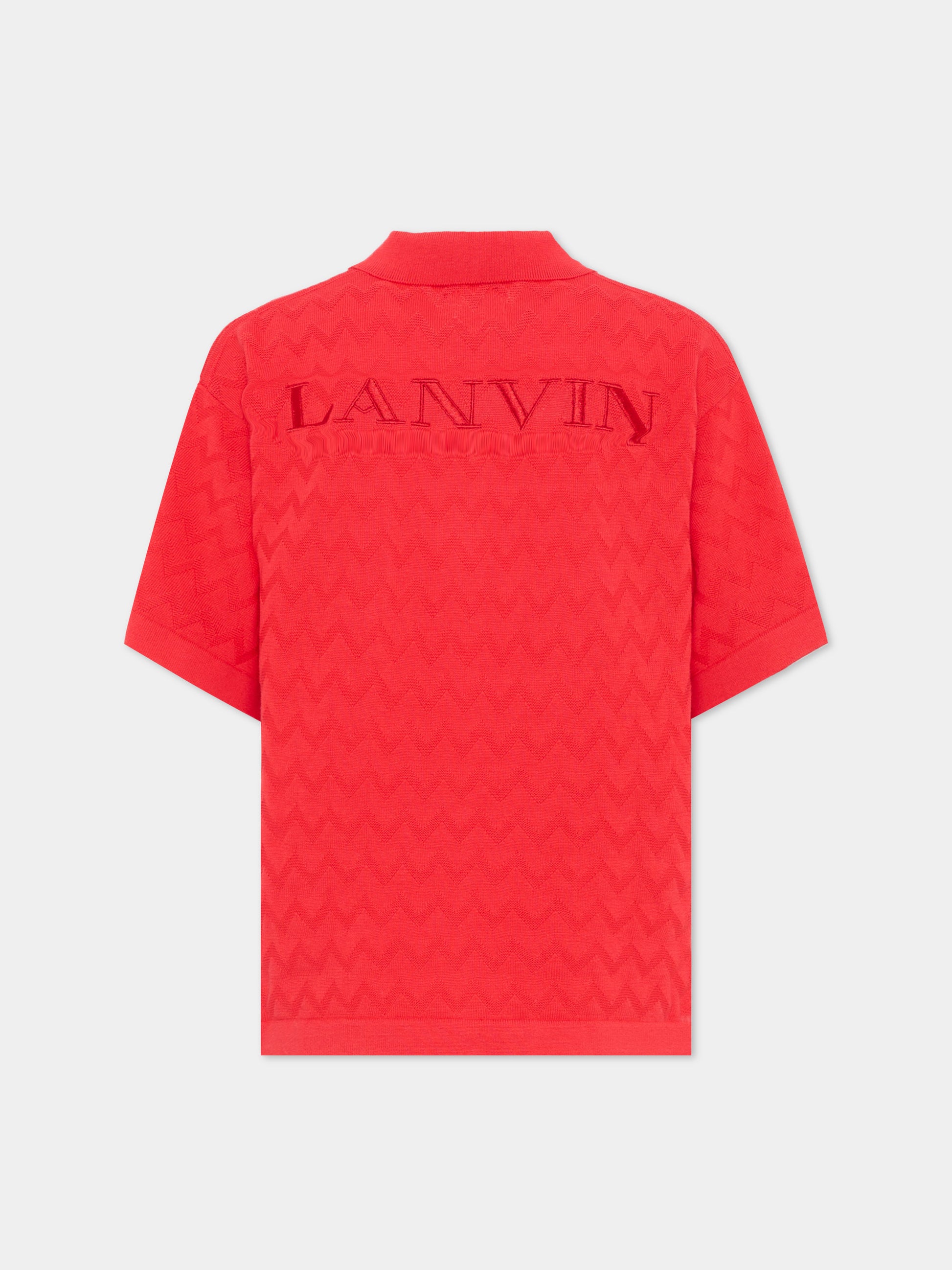 Polo rossa per bambino con logo,Lanvin Petite,N30366 998