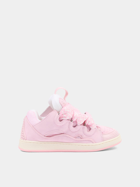 Sneakers rosa per bambina con motivo Curb,Lanvin Petite,N30465 44F