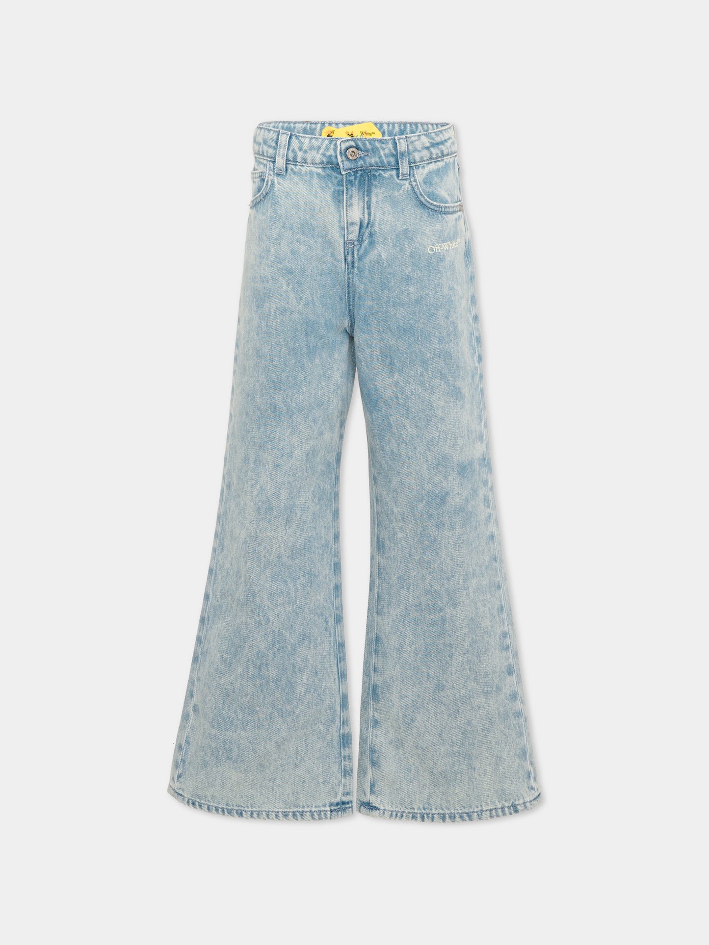 Jeans denim per bambina con logo,Off White,44GYB001S26D001452