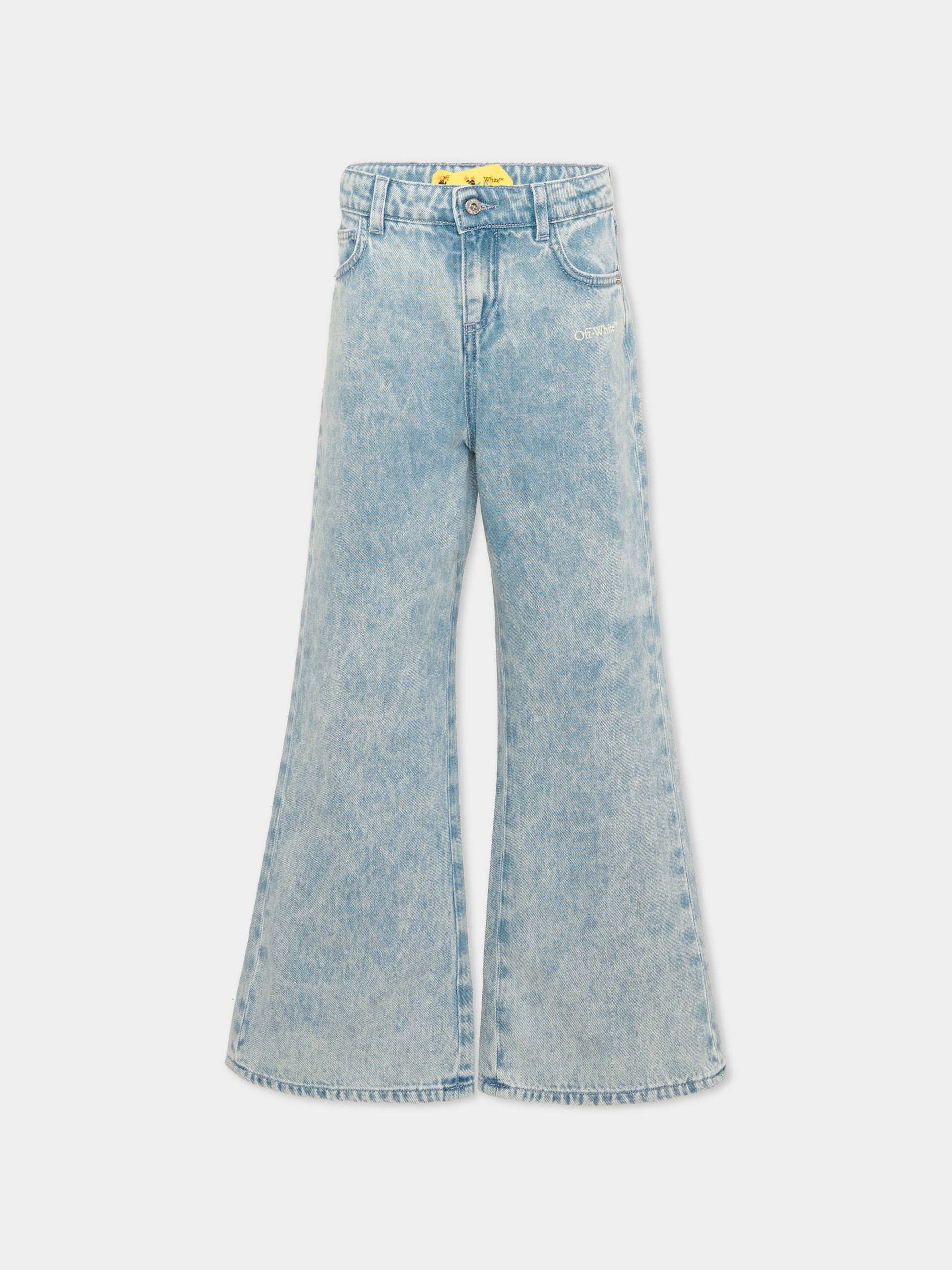 Jeans denim per bambina con logo,Off White,44GYB001S26D001452