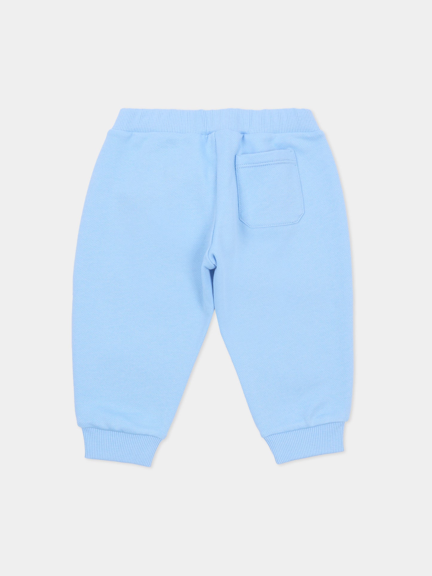 Pantaloni celesti sportivi per neonato con logo,Balmain Kids,BY6540-Z3183 652BC