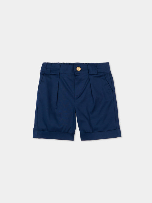 Shorts eleganti blu per neonato,Balmain Kids,BY6679-G0197 620