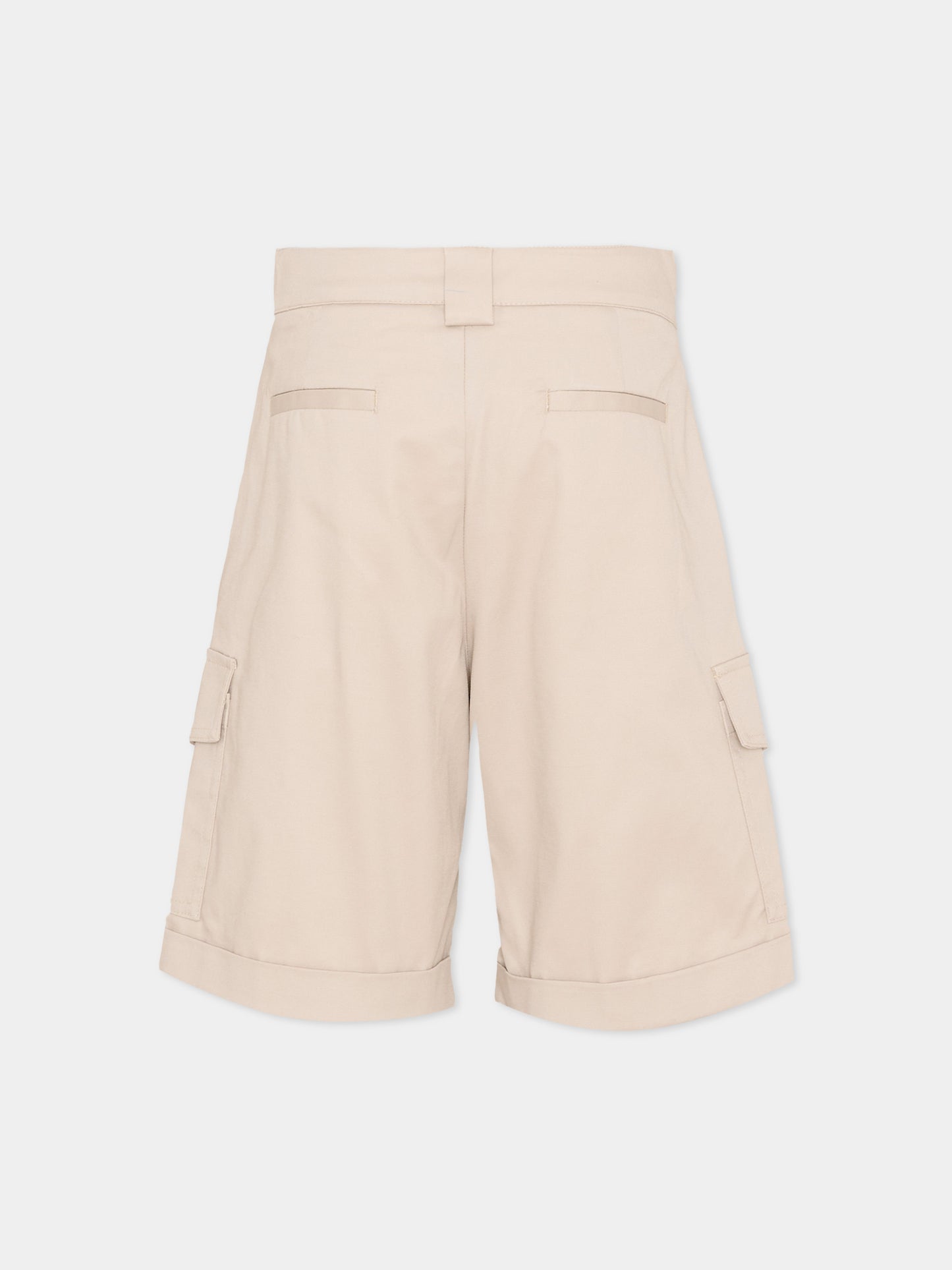 Shorts beige per bambino con tasche cargo,Balmain Kids,BY6R19-G0197 107