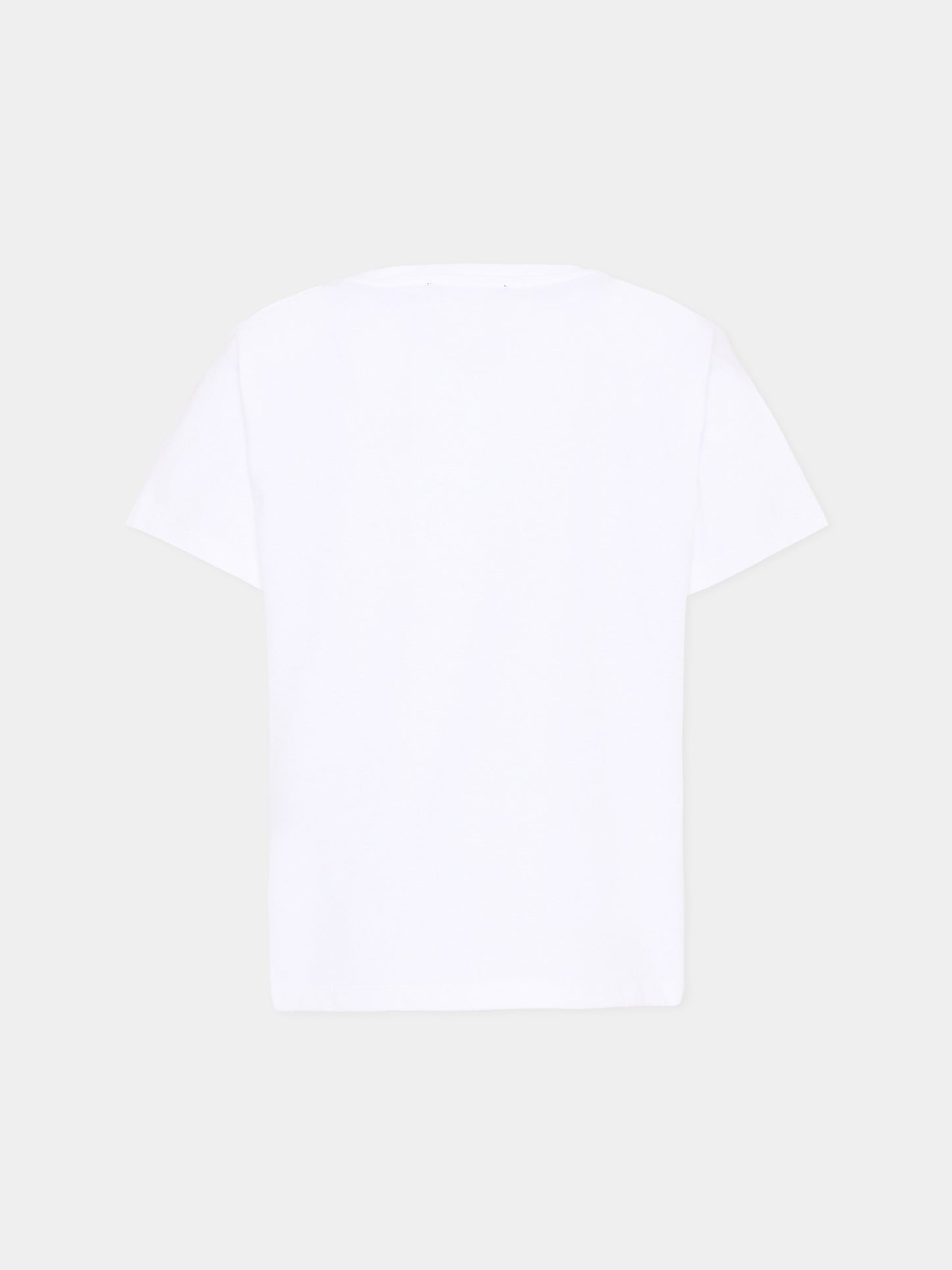 T-Shirt bianca per bambini con logo,Balmain Kids,BY8Q21-Z3672 100NE