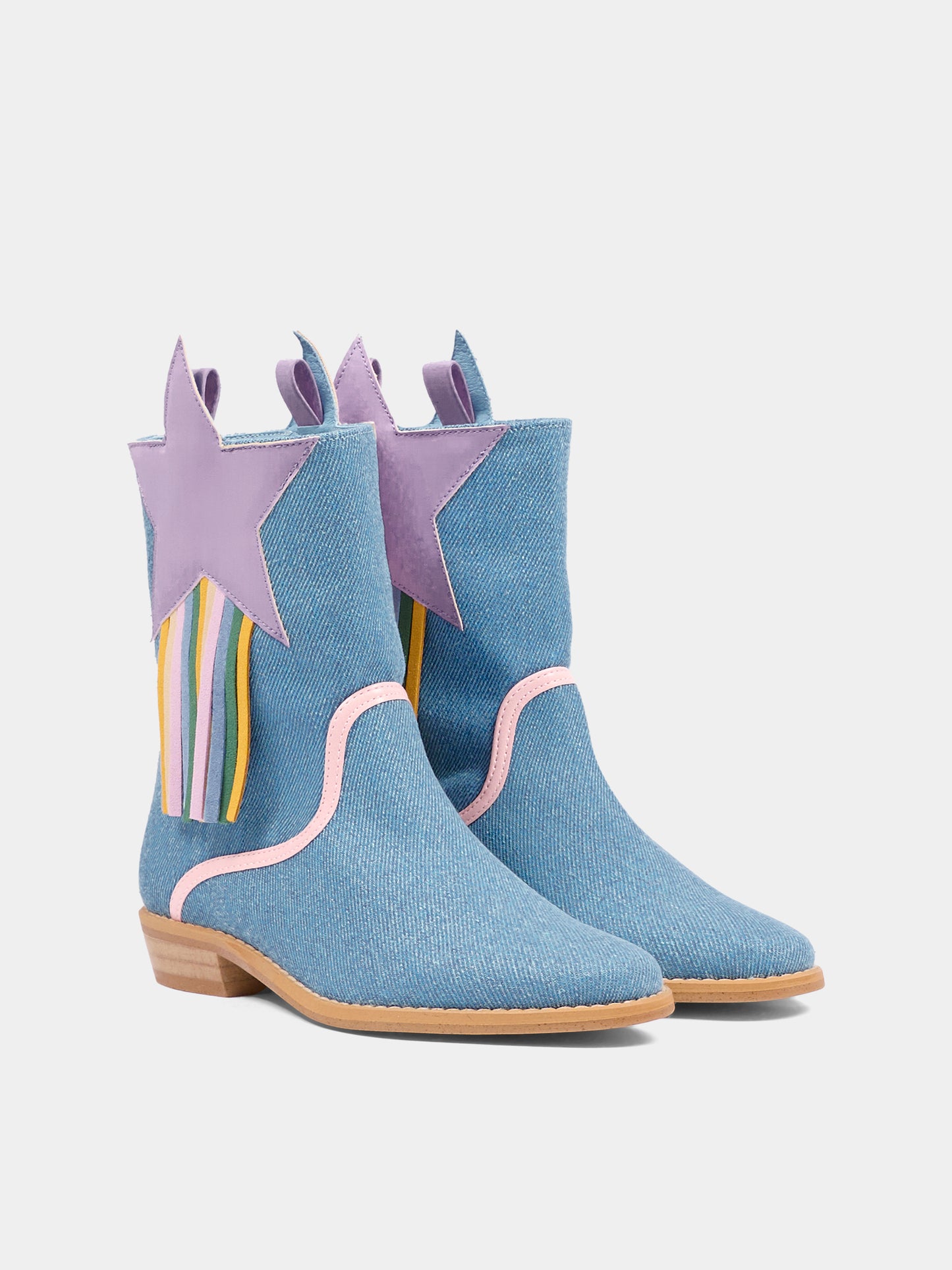 Stivali multicolor per bambina con frange,Stella Mccartney Kids,TY0B96-Z3612 665