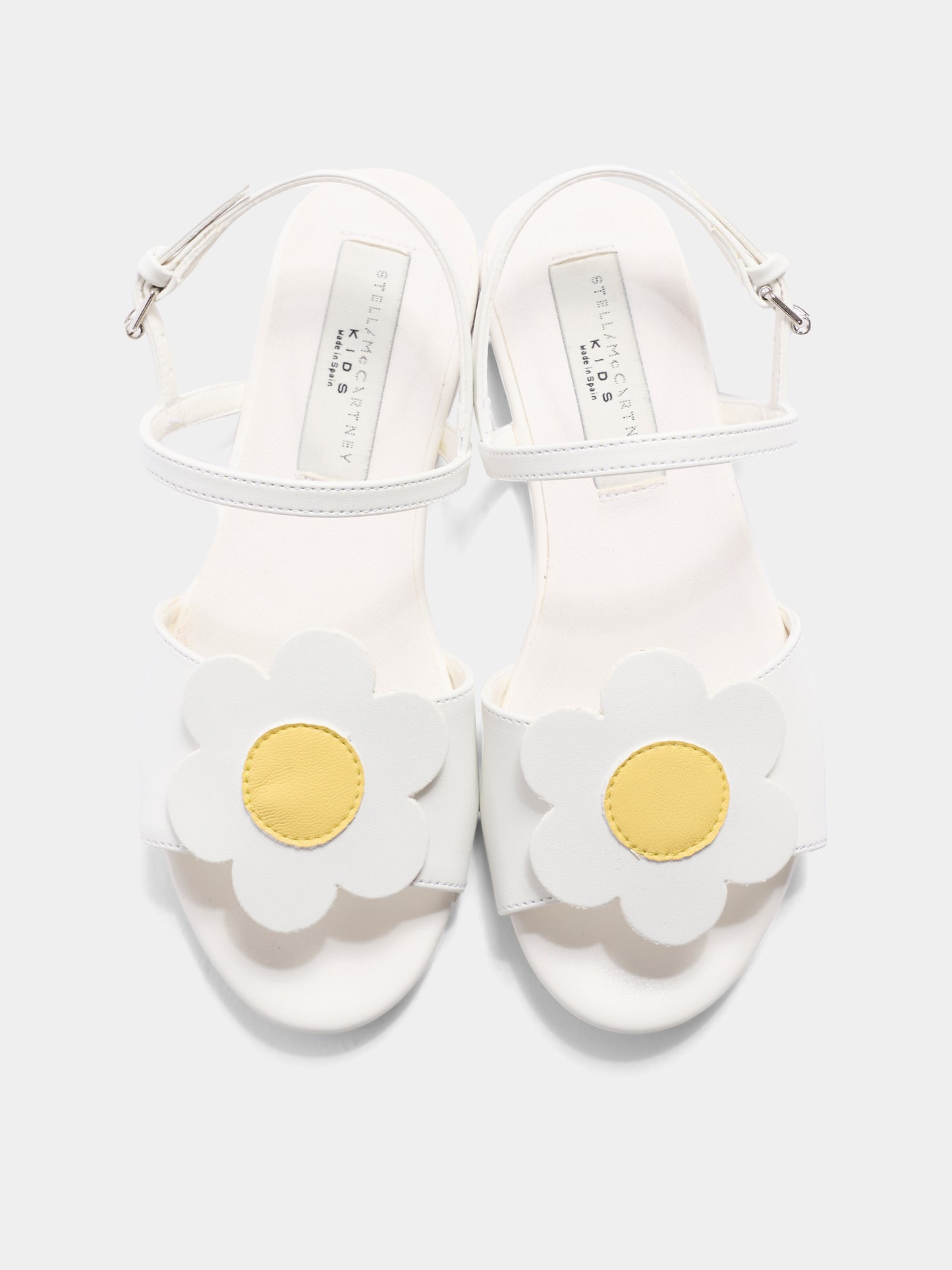 Sandali avorio per bambina con margherita,Stella Mccartney Kids,TY0D06-Z2118 101