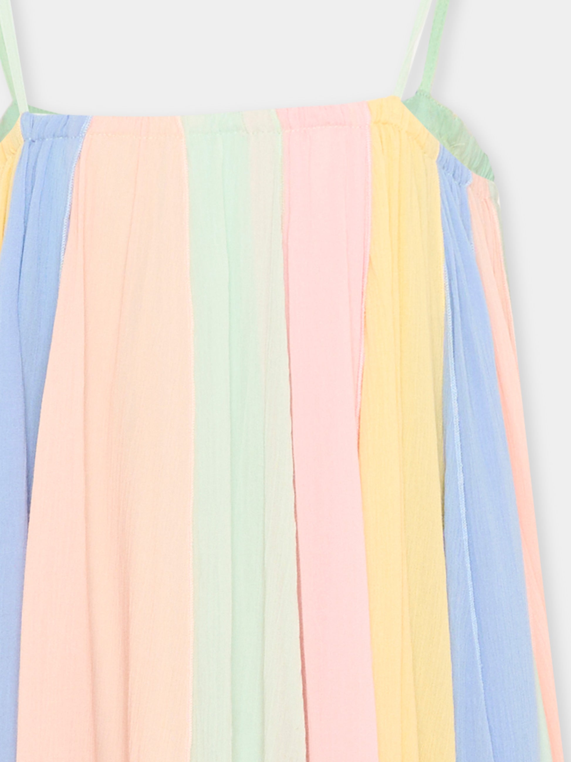 Abito multicolor per bambina plissé,Stella Mccartney Kids,TY1D62-Z3556 999