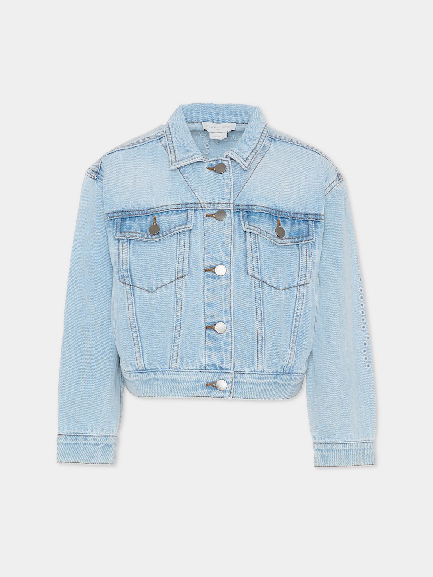 Giubbotto denim per bambini con logo,Stella Mccartney Kids,TY2A67-Z0746 600
