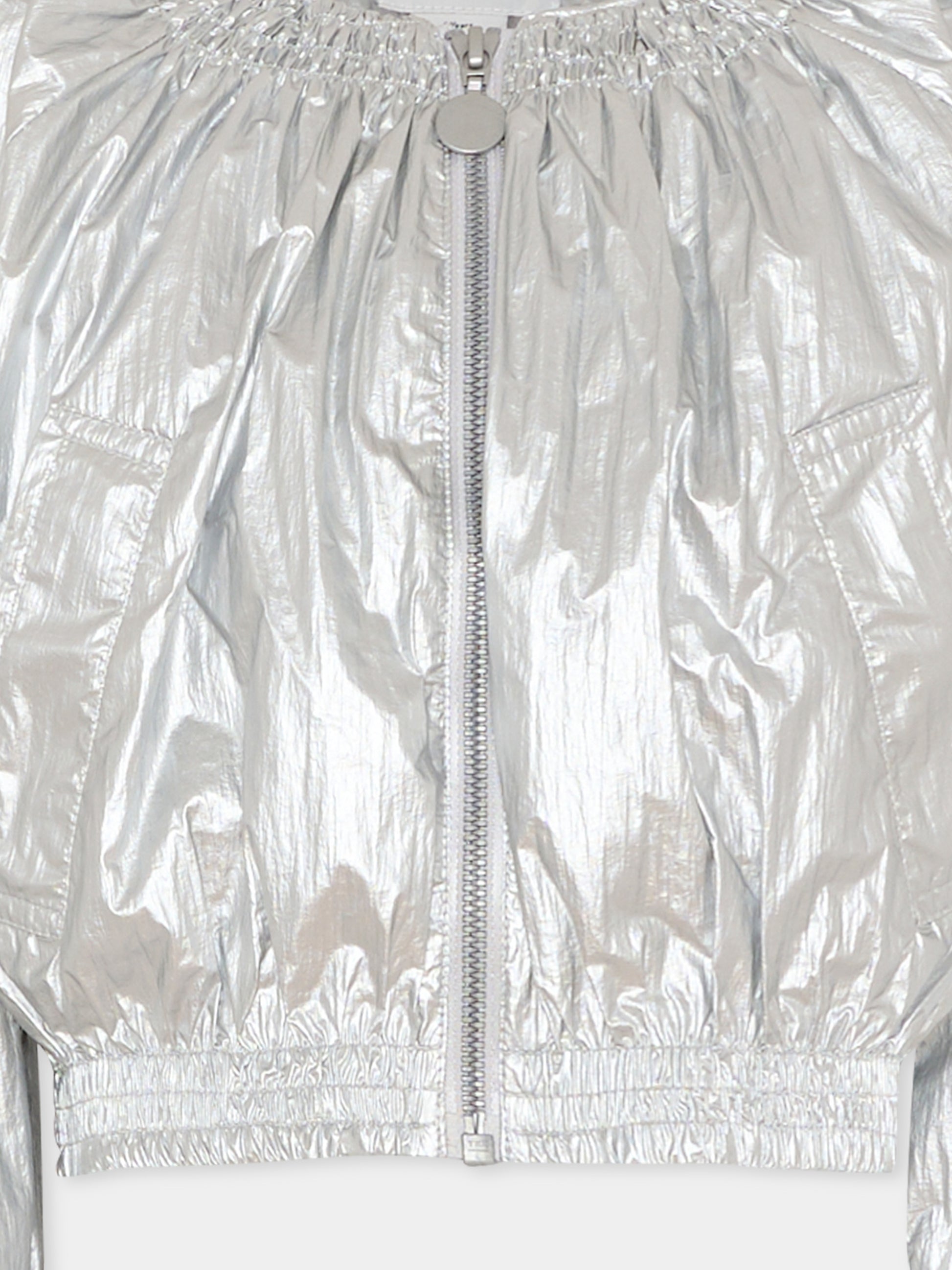 Giubbotto crop argento per bambina,Stella Mccartney Kids,TY2A77-Z0152 925