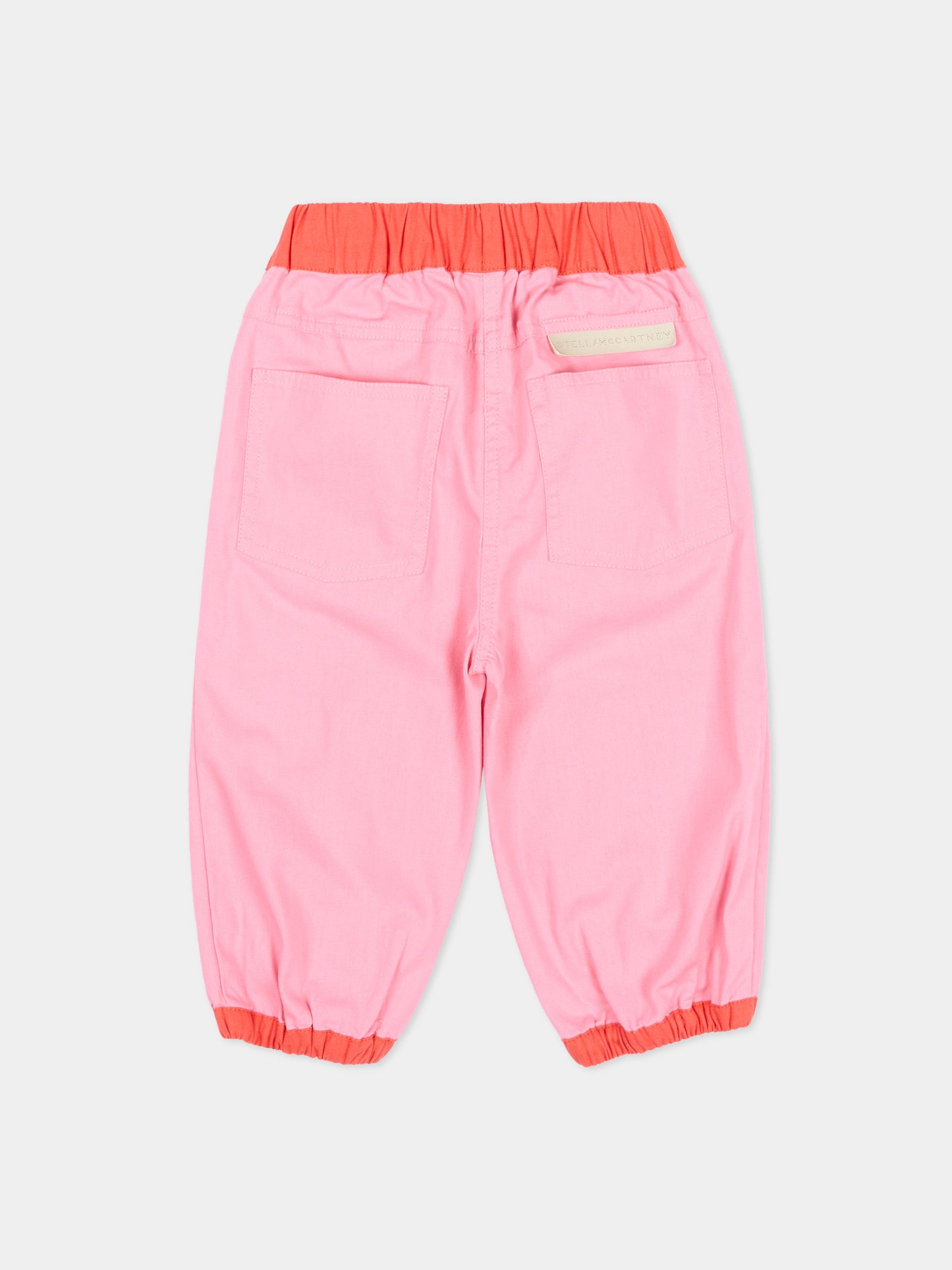 Pantaloni sportivi rosa per neonata con tulipani,Stella Mccartney Kids,TY6110-Z1609 509
