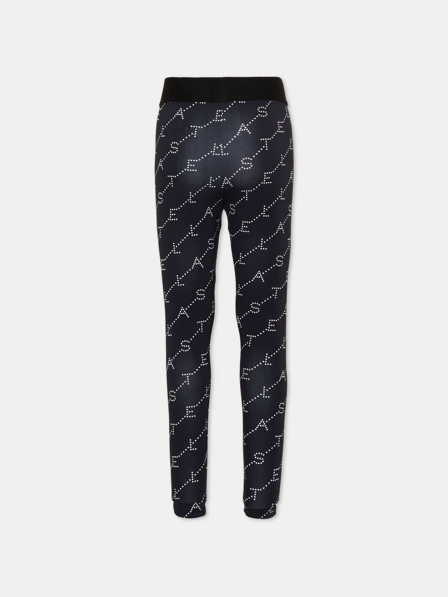 Leggings neri per bambina con logo,Stella Mccartney Kids,TY6D30-Z3479 930BC