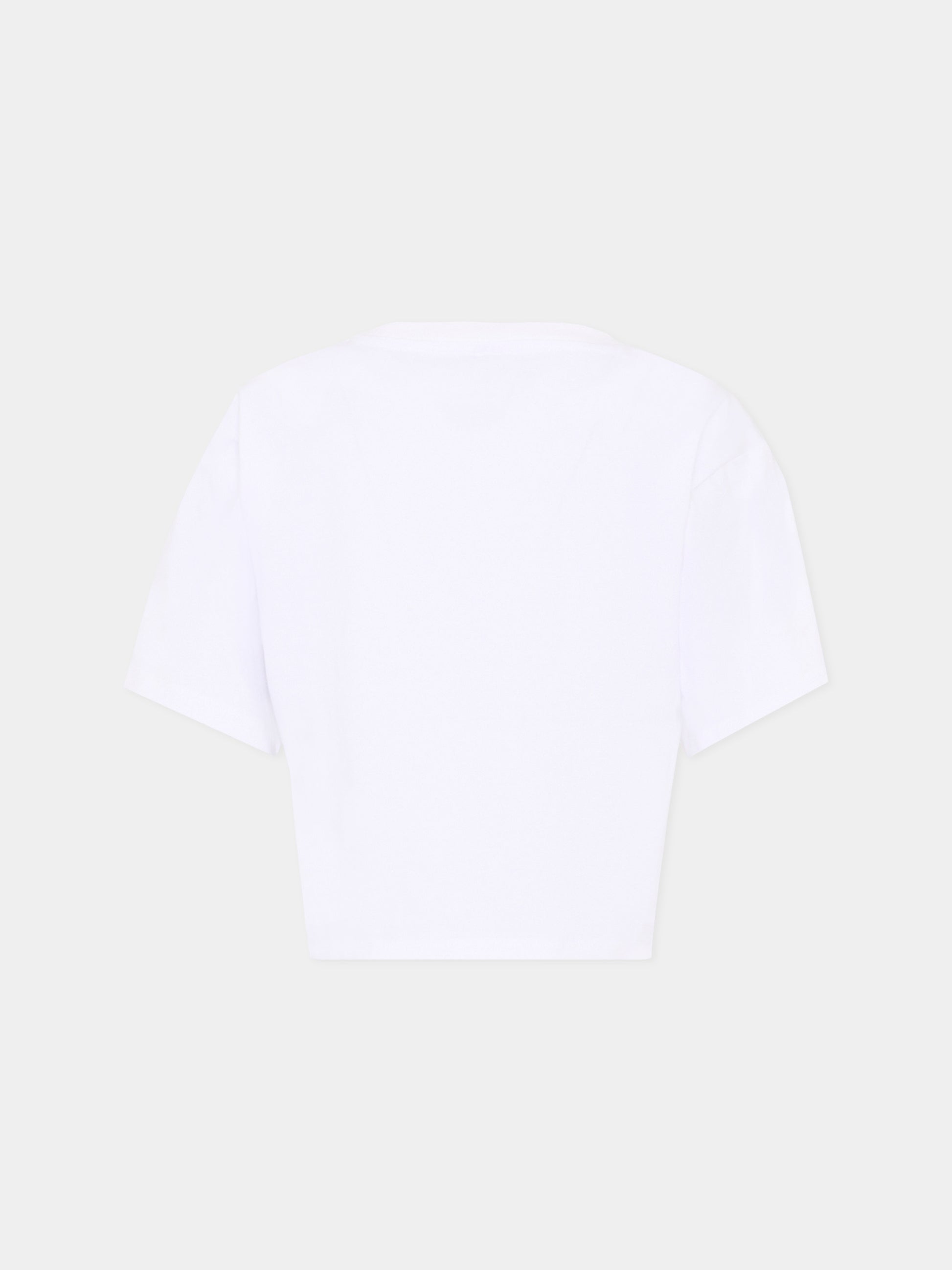 T-shirt bianca per bambina con logo,Stella Mccartney Kids,TY8C01-Z0434 100