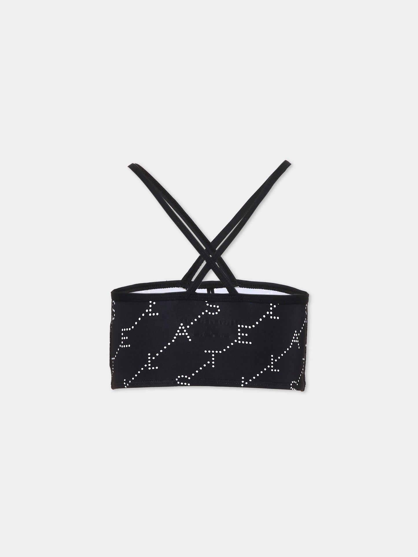 Top nero per bambina con logo,Stella Mccartney Kids,TY8C12-Z3479 930BC