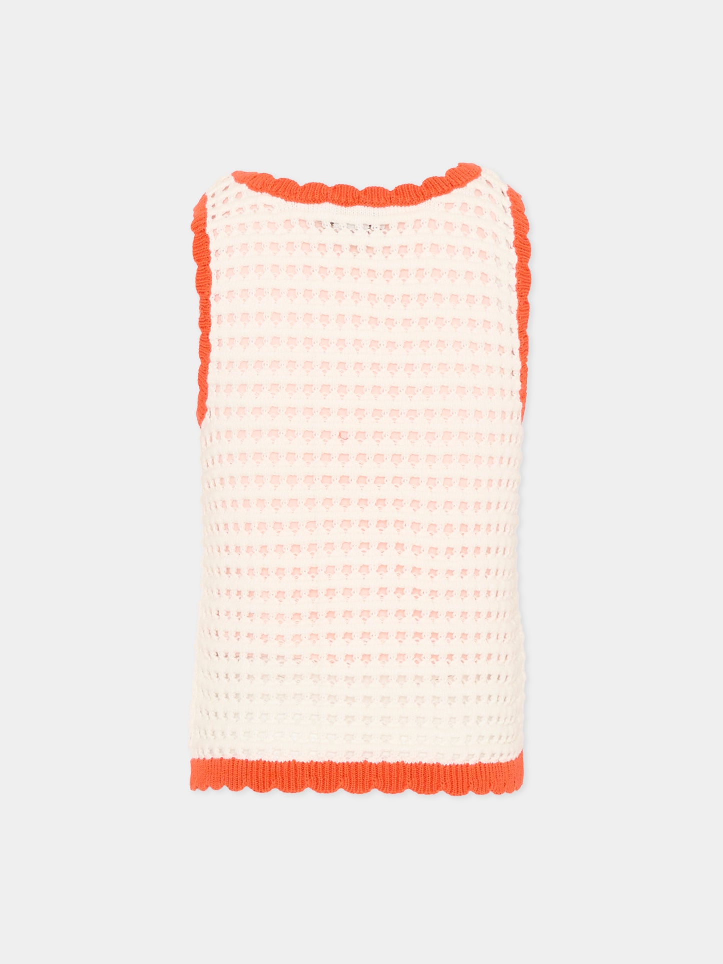 Top avorio per bambina con fiori,Stella Mccartney Kids,TY9A22-Z1876 101