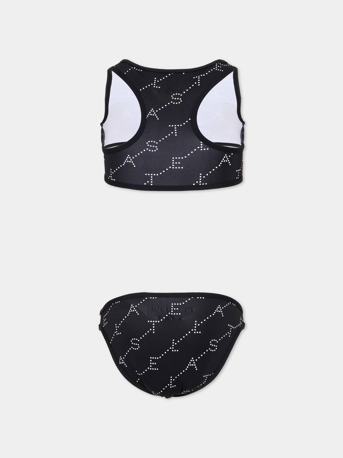 Slip e bikini nero per bambina con logo,Stella Mccartney Kids,TYCA15-Z3479 930BC