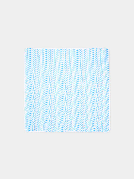 Coperta azzurra per neonato chevron,Missoni,MY0500-Z3674 600AZ
