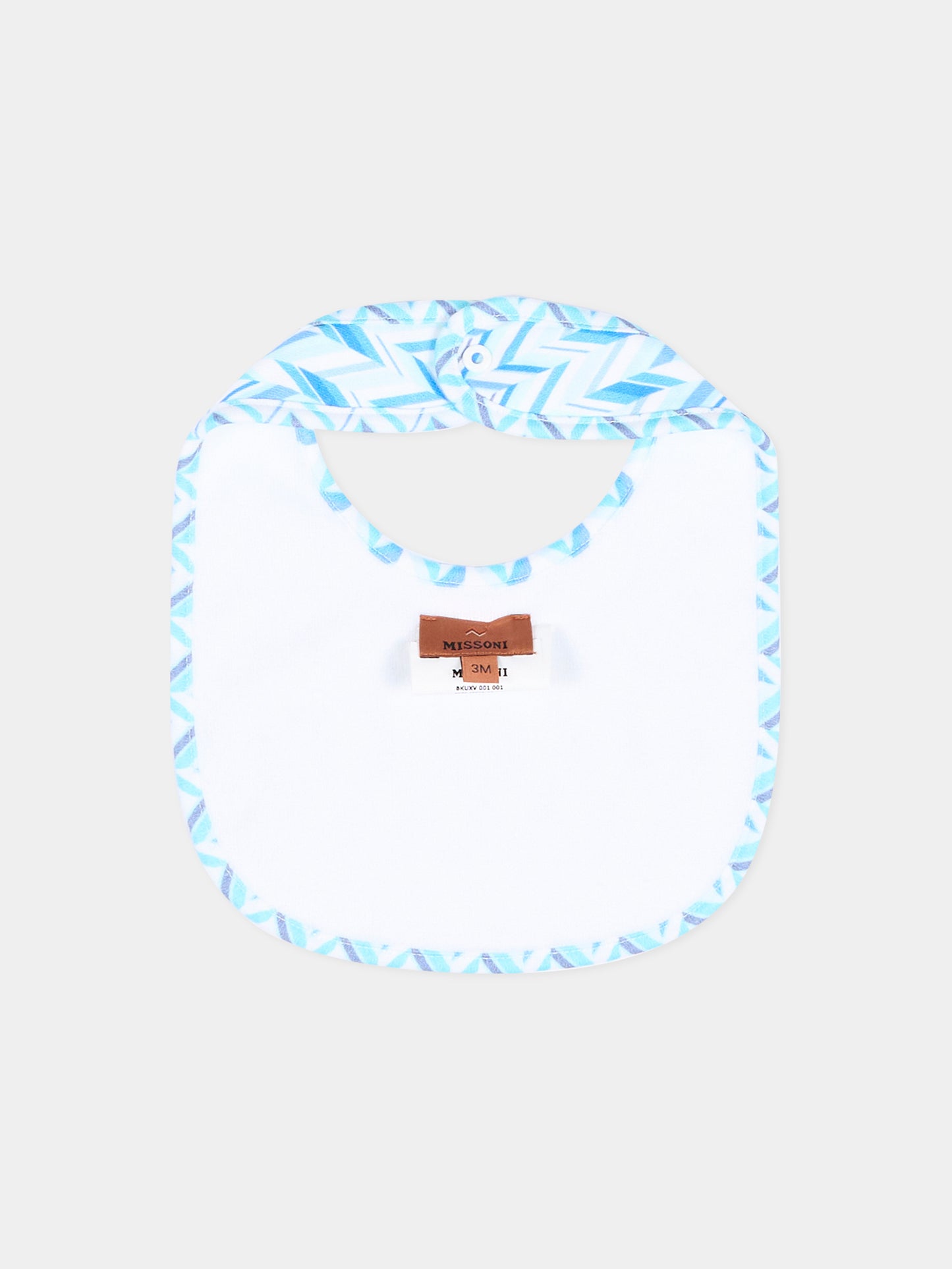 Set tutina bianco per neonato con motivo chevron,Missoni,MYB520-Z3672 100AZ