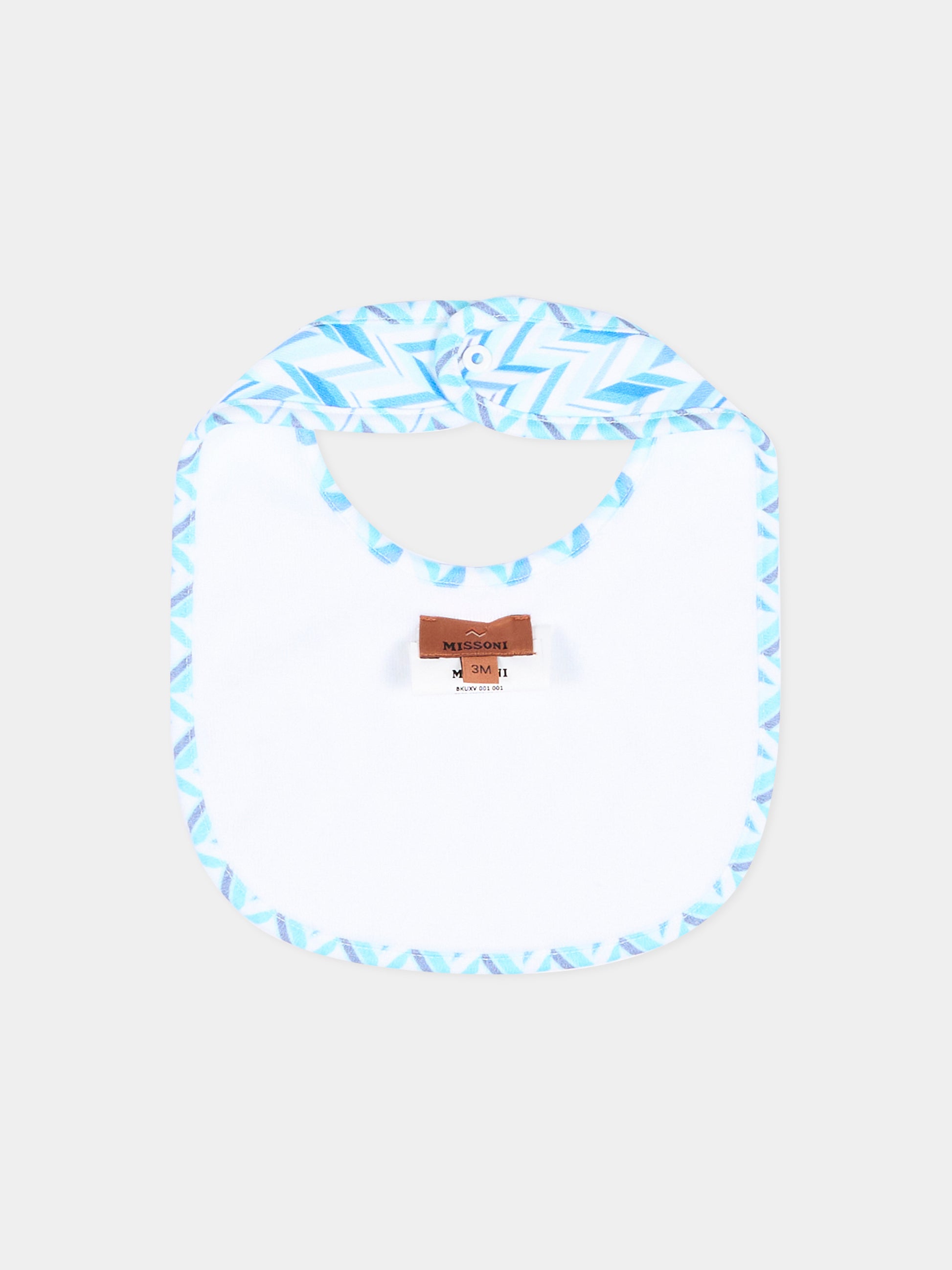 Set tutina bianco per neonato con motivo chevron,Missoni,MYB520-Z3672 100AZ