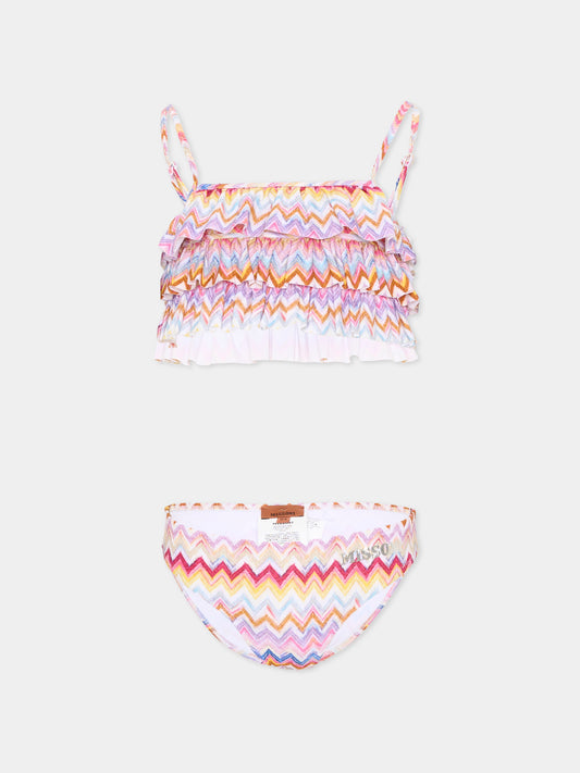 Slip e bikini multicolor per bambina chevron,Missoni,MYCA49-Z3801 999