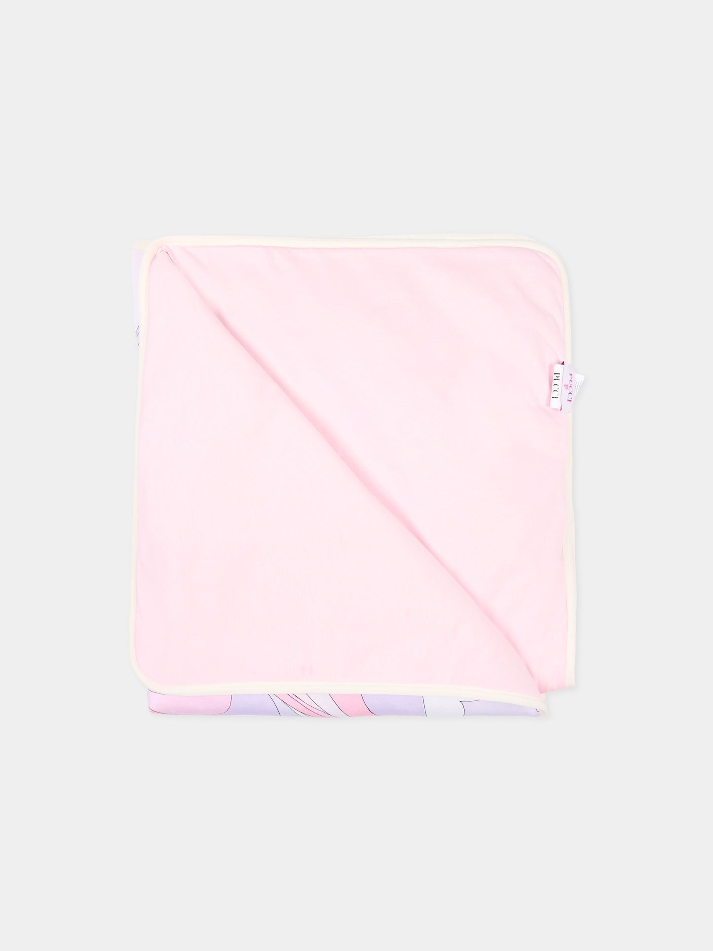Coperta lilla per neonata con motivi astratti,Emilio Pucci Junior,PY0010-Z3688 508LI