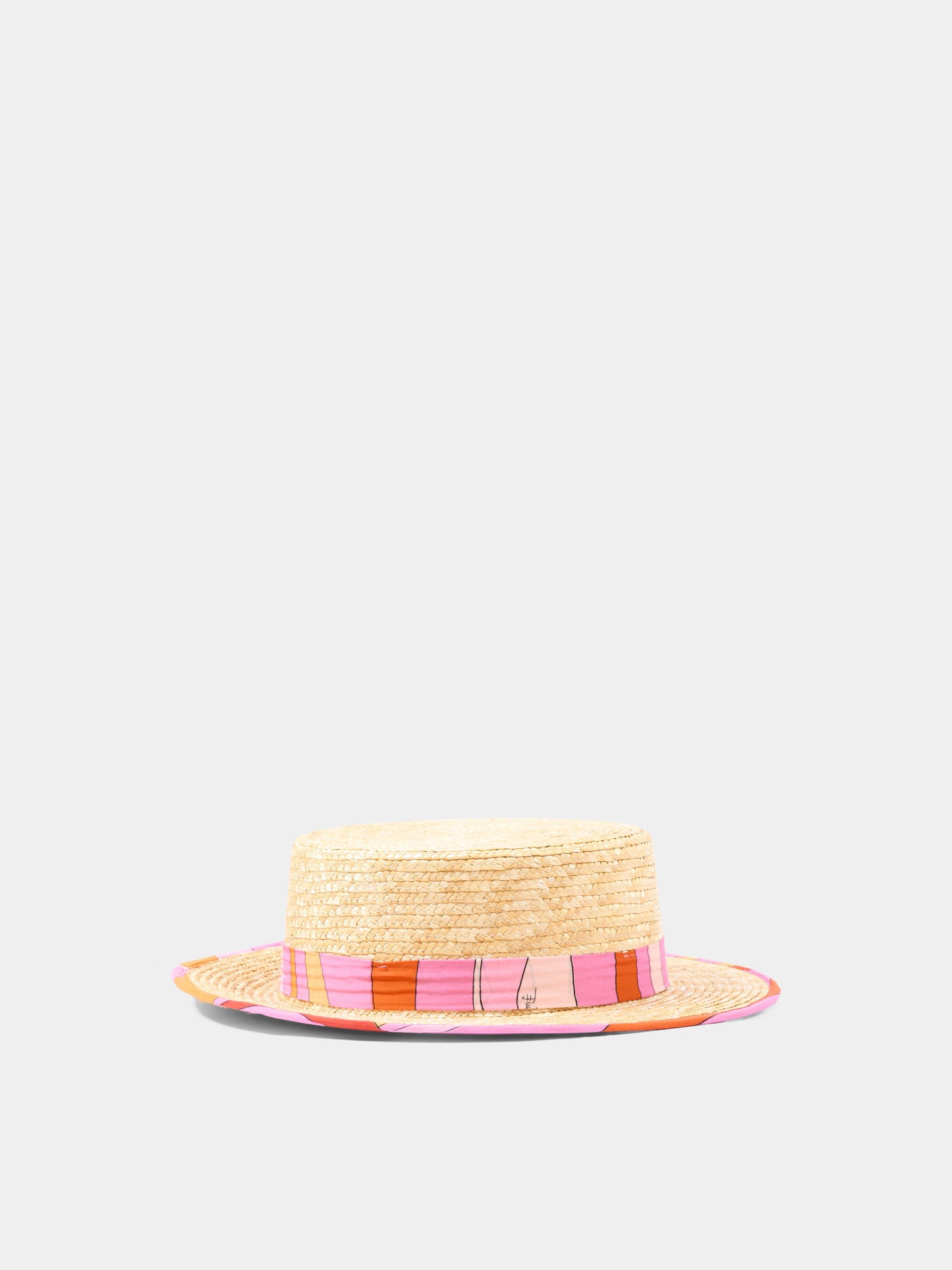 Cappello di paglia beige per bambina,Emilio Pucci Junior,PY0A67-Z2963 111RS