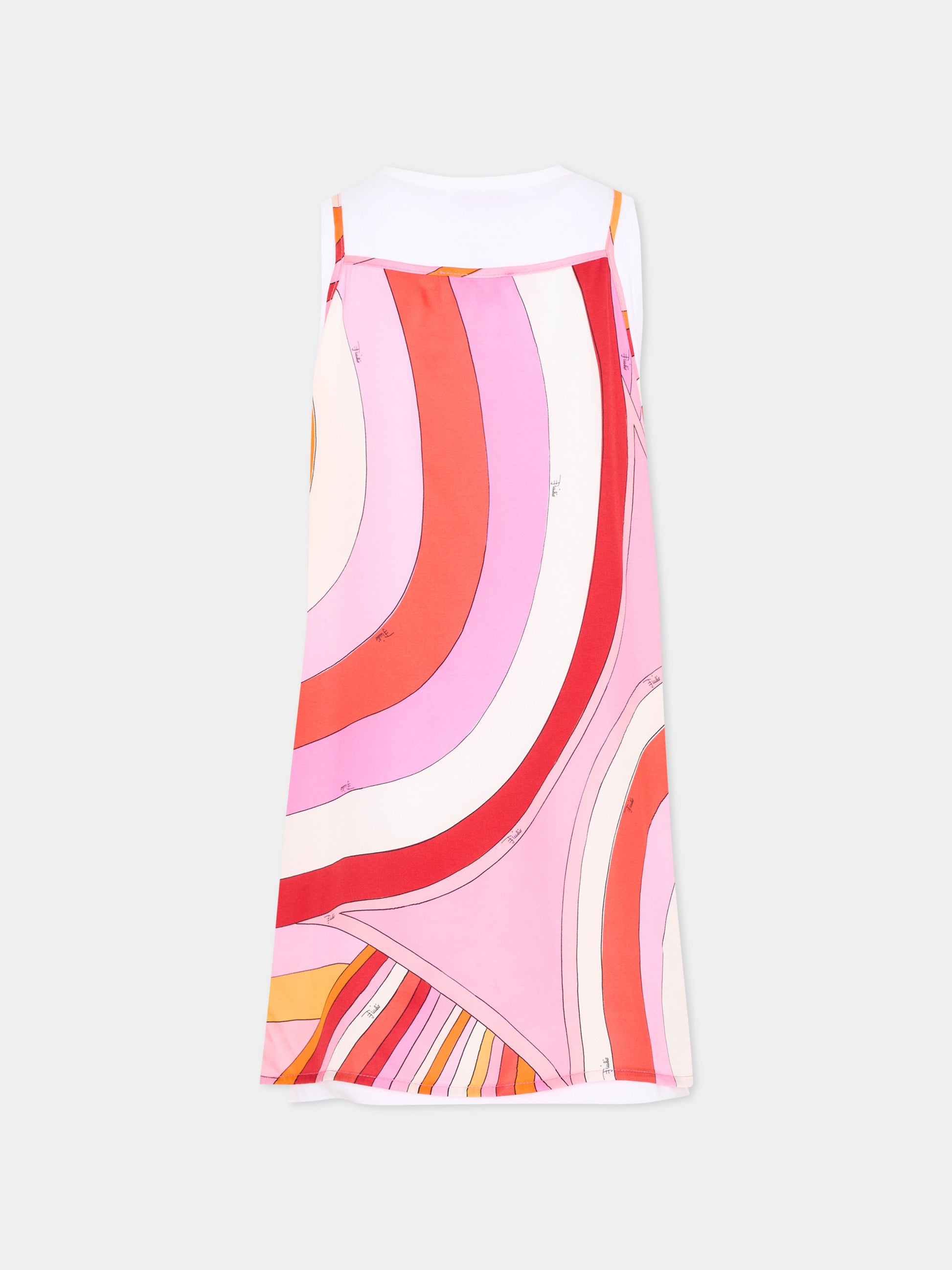 Vestito multicolor per bambina con motivi astratti,Emilio Pucci Junior,PY1B12-K0281 50EAR