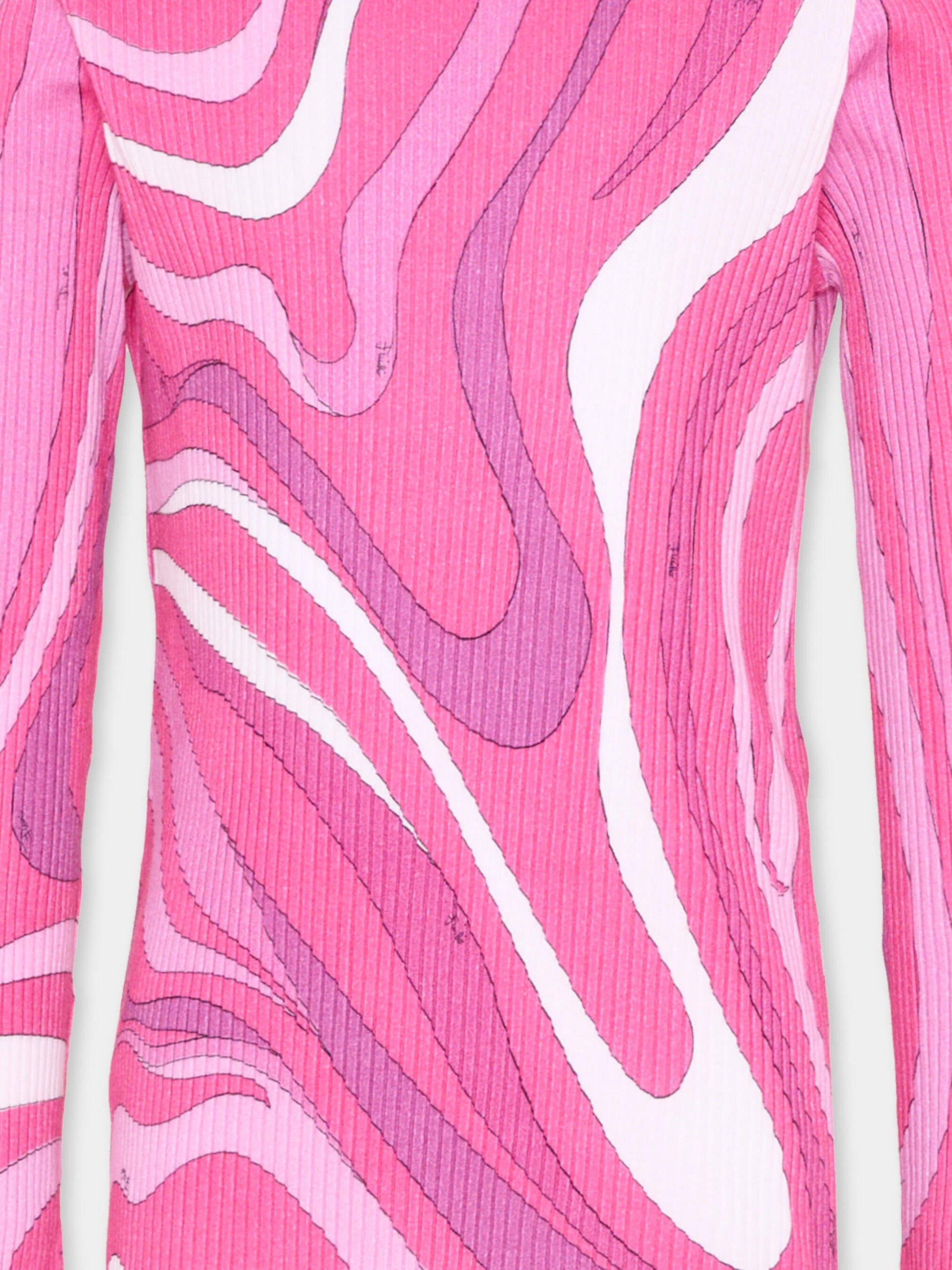 Vestito viola per bambina con vortici,Emilio Pucci Junior,PY1B21-Z3683 570BC