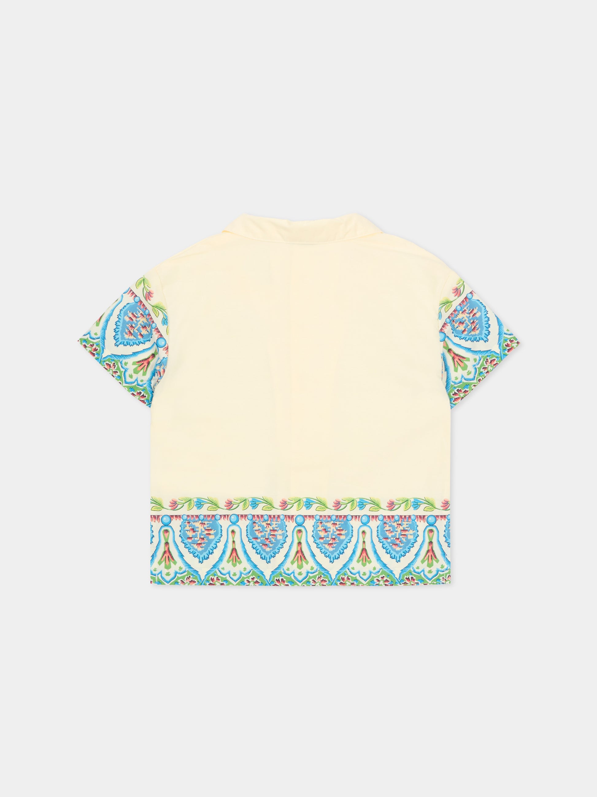 Camicia gialla per neonato con stampa floreale,Etro,GY5520-P0601 106MC
