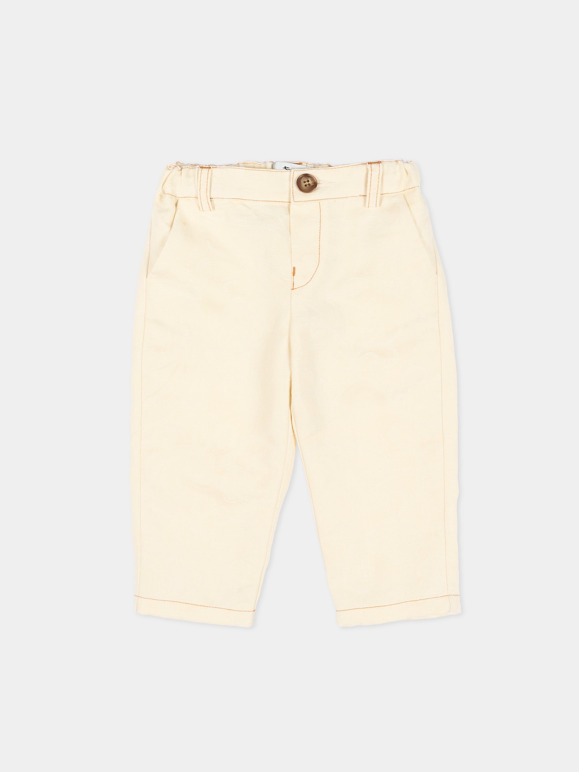 Pantaloni avorio per bambino con motivo jacquard,Etro,GY6500-I0308 105