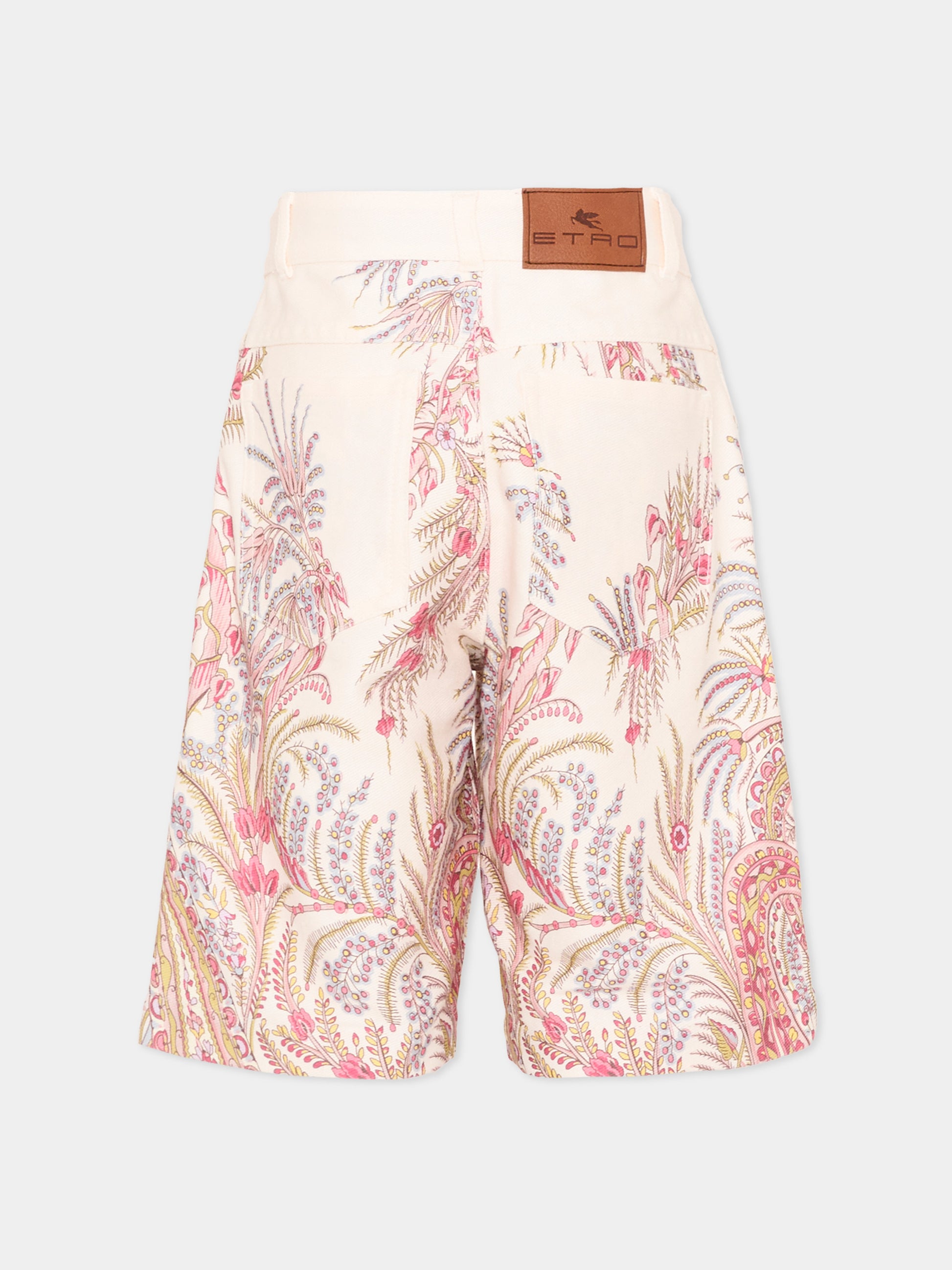 Shorts multicolor per bambini con motivo paisley,Etro,GY6P29-D0137 106RS