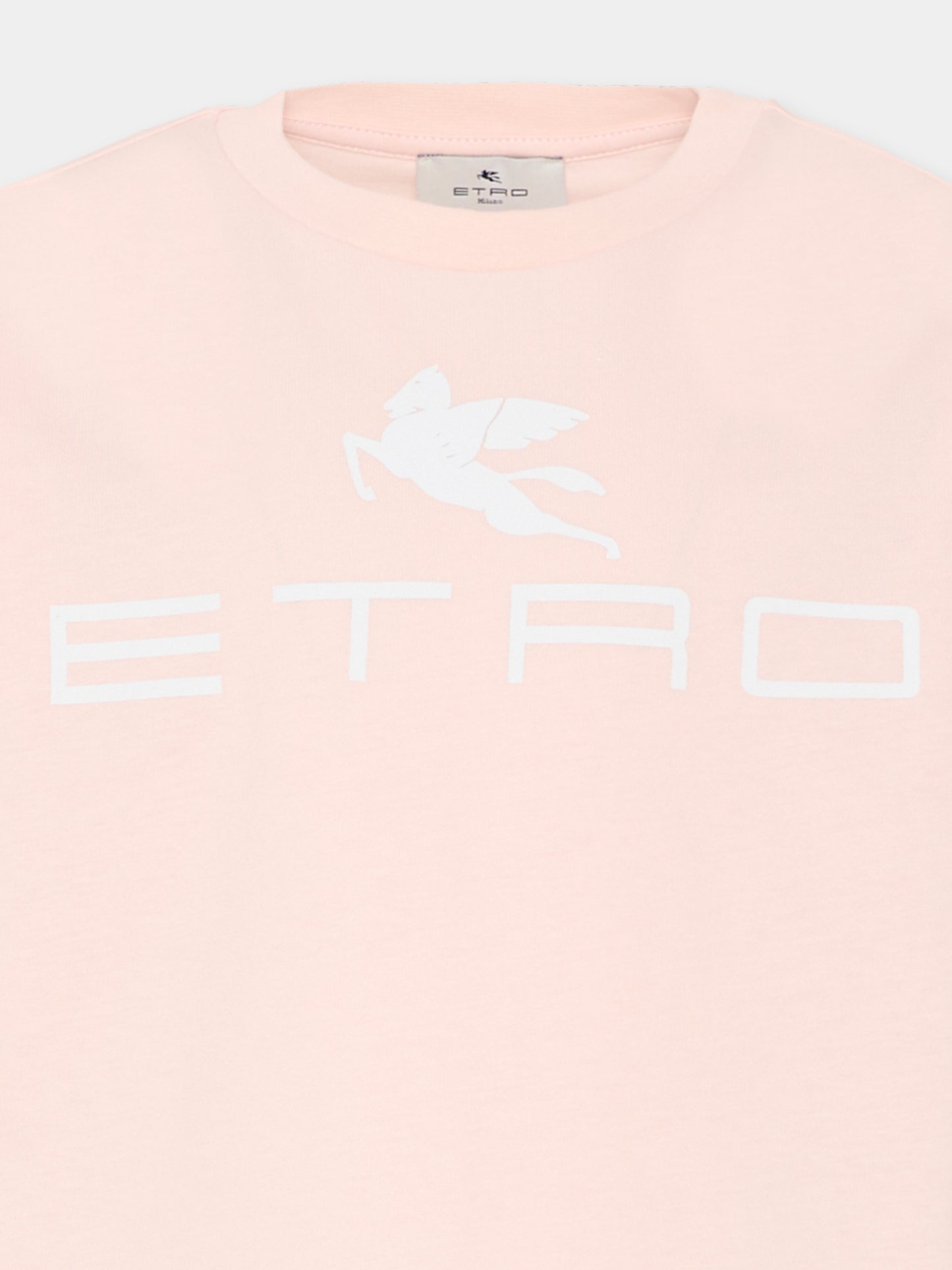 T-shirt rosa per bambina con Pegaso,Etro,GY8Q11-Z3672 501