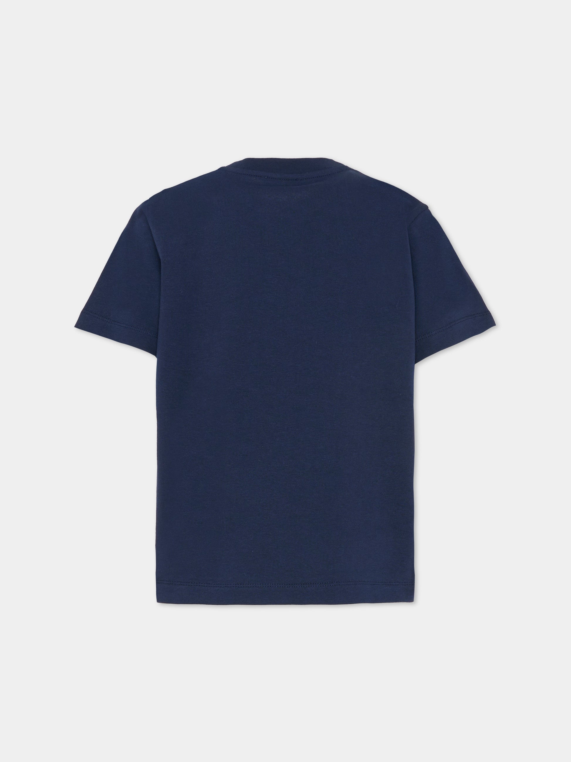 T-shirt blu per bambini con Pegaso,Etro,GY8Q11-Z3672 617