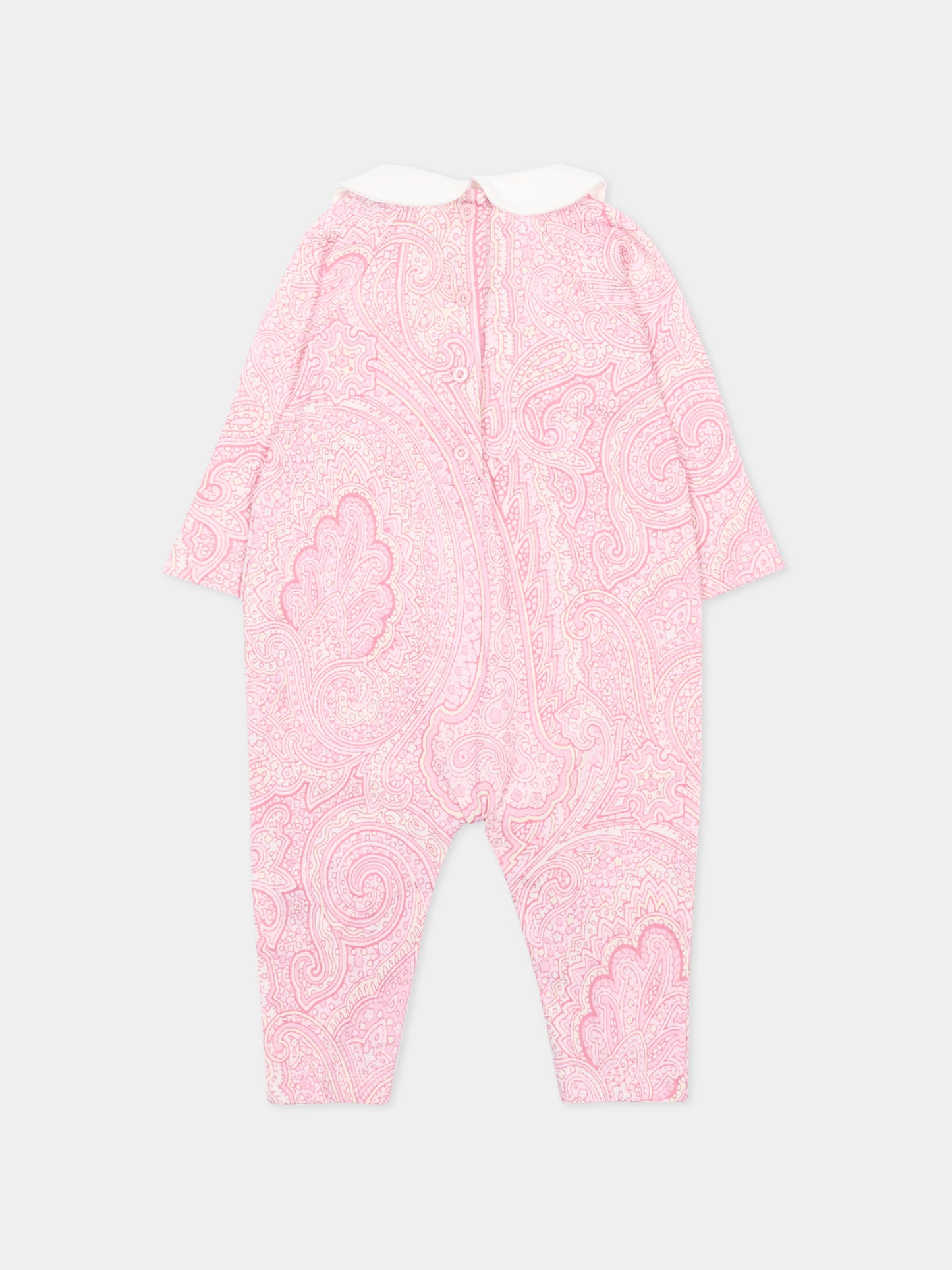 Set tutina rosa per neonata con stampa paisley e logo,Etro,GYB530-Z3771 502
