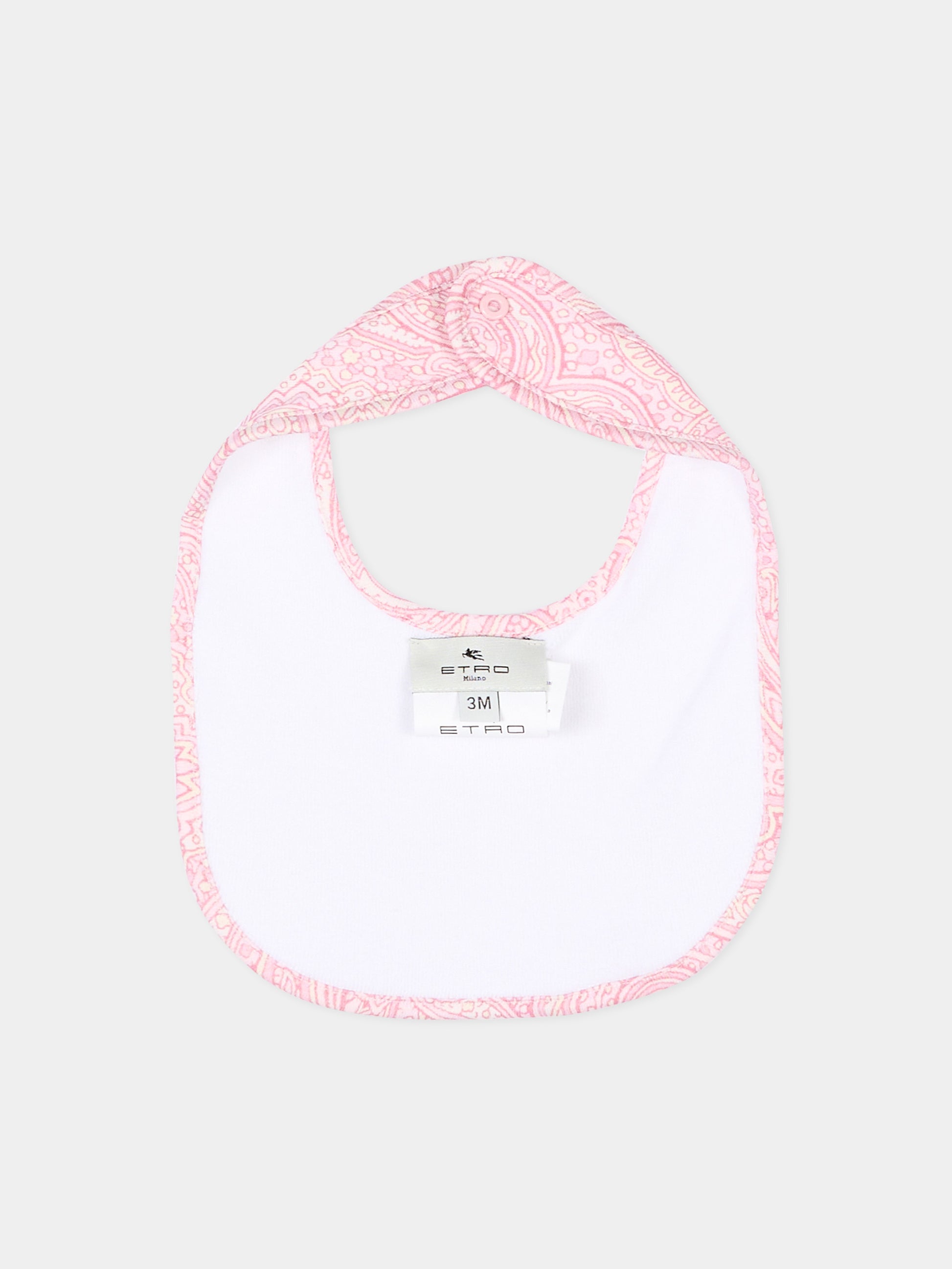 Set tutina rosa per neonata con stampa paisley e logo,Etro,GYB530-Z3771 502