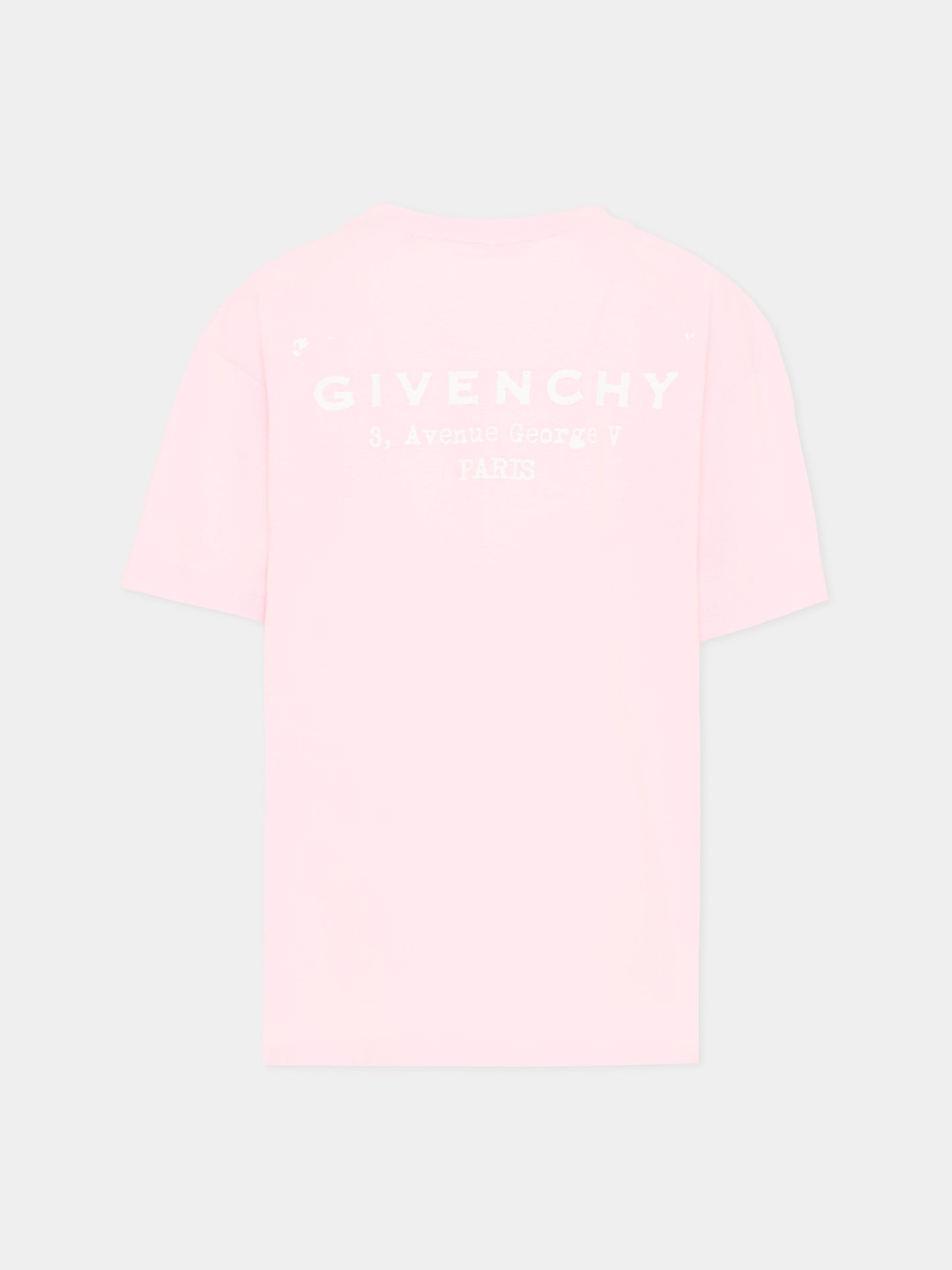 T-Shirt rosa per bambina con logo,Givenchy Kids,H31075 44Z