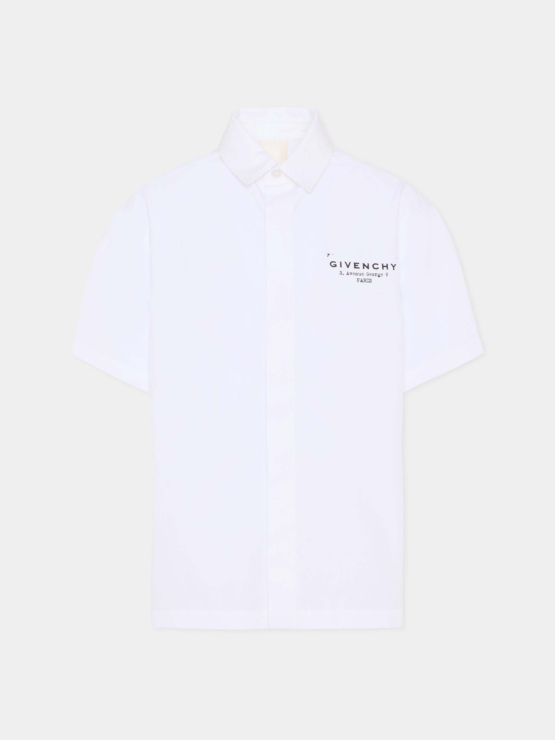 Camicia bianca per bambino con logo,Givenchy Kids,H31079 10P