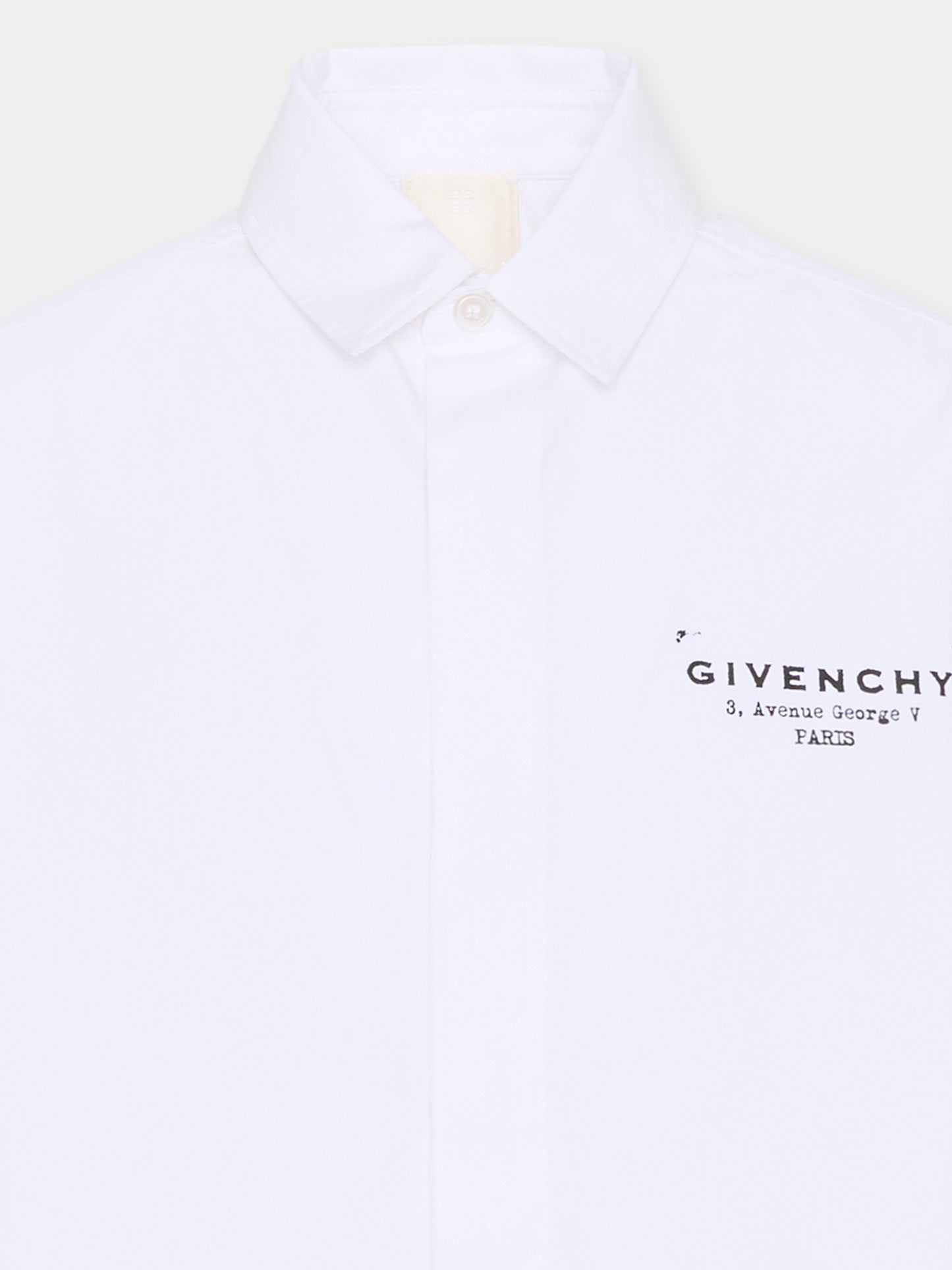 Camicia bianca per bambino con logo,Givenchy Kids,H31079 10P