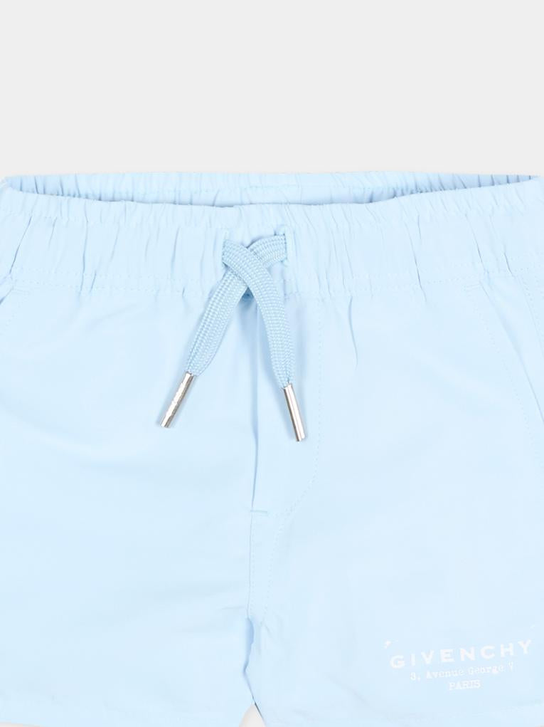 Boxer mare celeste per neonato con logo,Givenchy Kids,H31190 77L