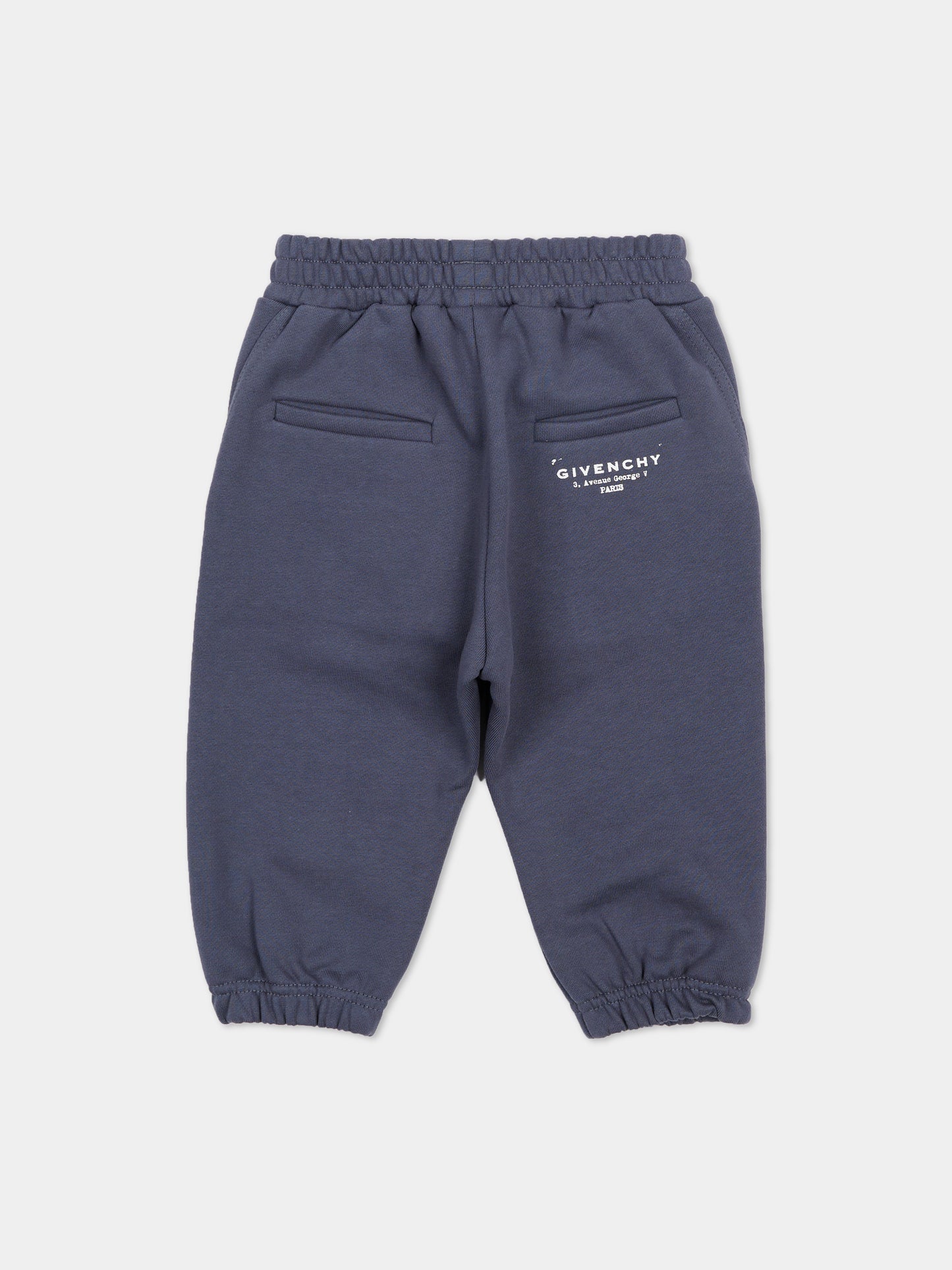 Pantaloni grigi per neonato con logo,Givenchy Kids,H31192 061
