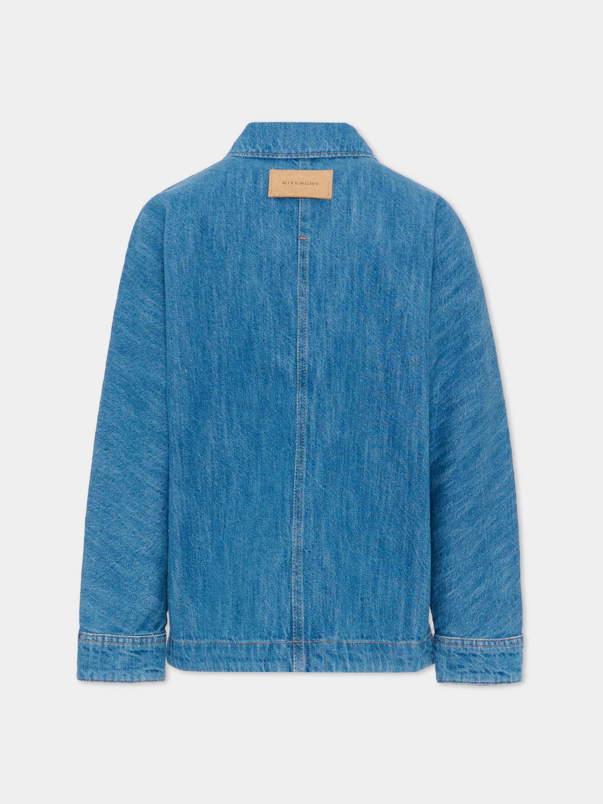 Giubbotto denim per bambino con logo,Givenchy Kids,H31212 Z25