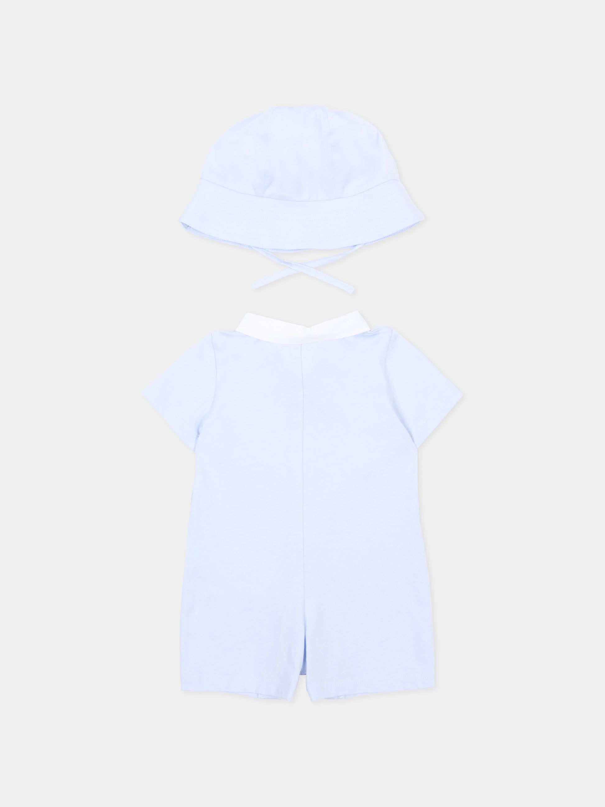 Pagliaccetto celeste per neonato con cloche,Givenchy Kids,H31253 771